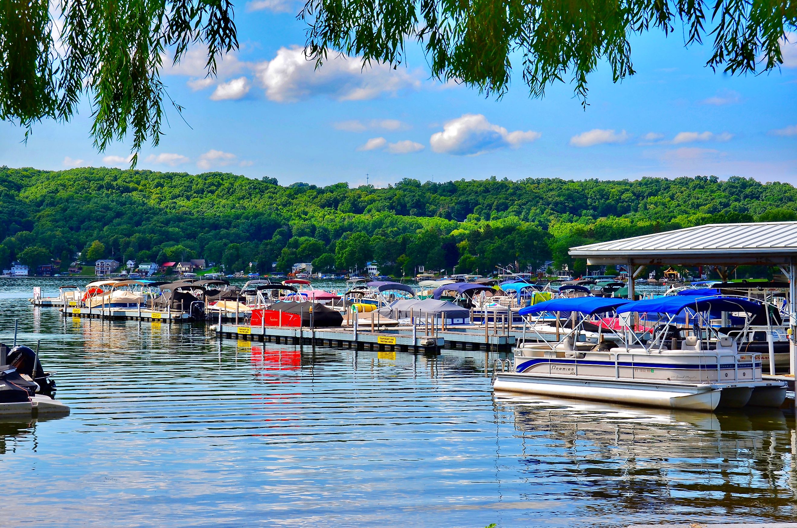 View of the harbor along Keuka Lake in Penn Yan, New York. Editorial credit: PQK / Shutterstock.com