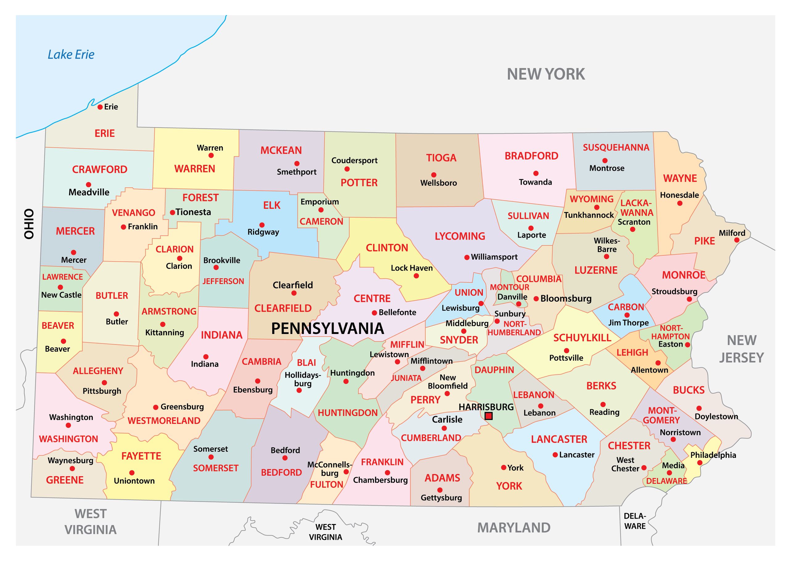 printable-map-of-pennsylvania