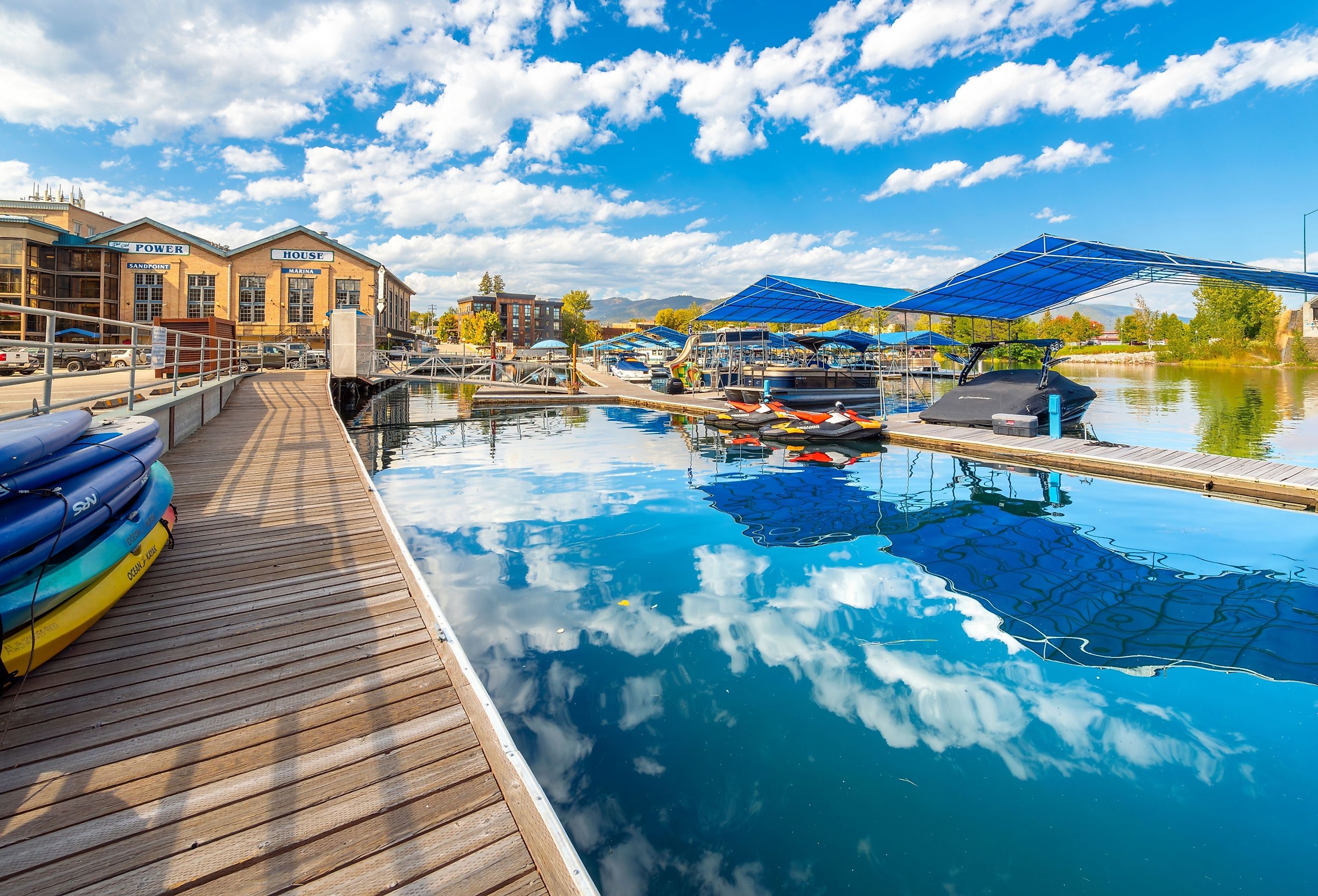 Sandpoint Marina on a beautiful summer's day. Image credit Kirk Fisher via Shutterstock.