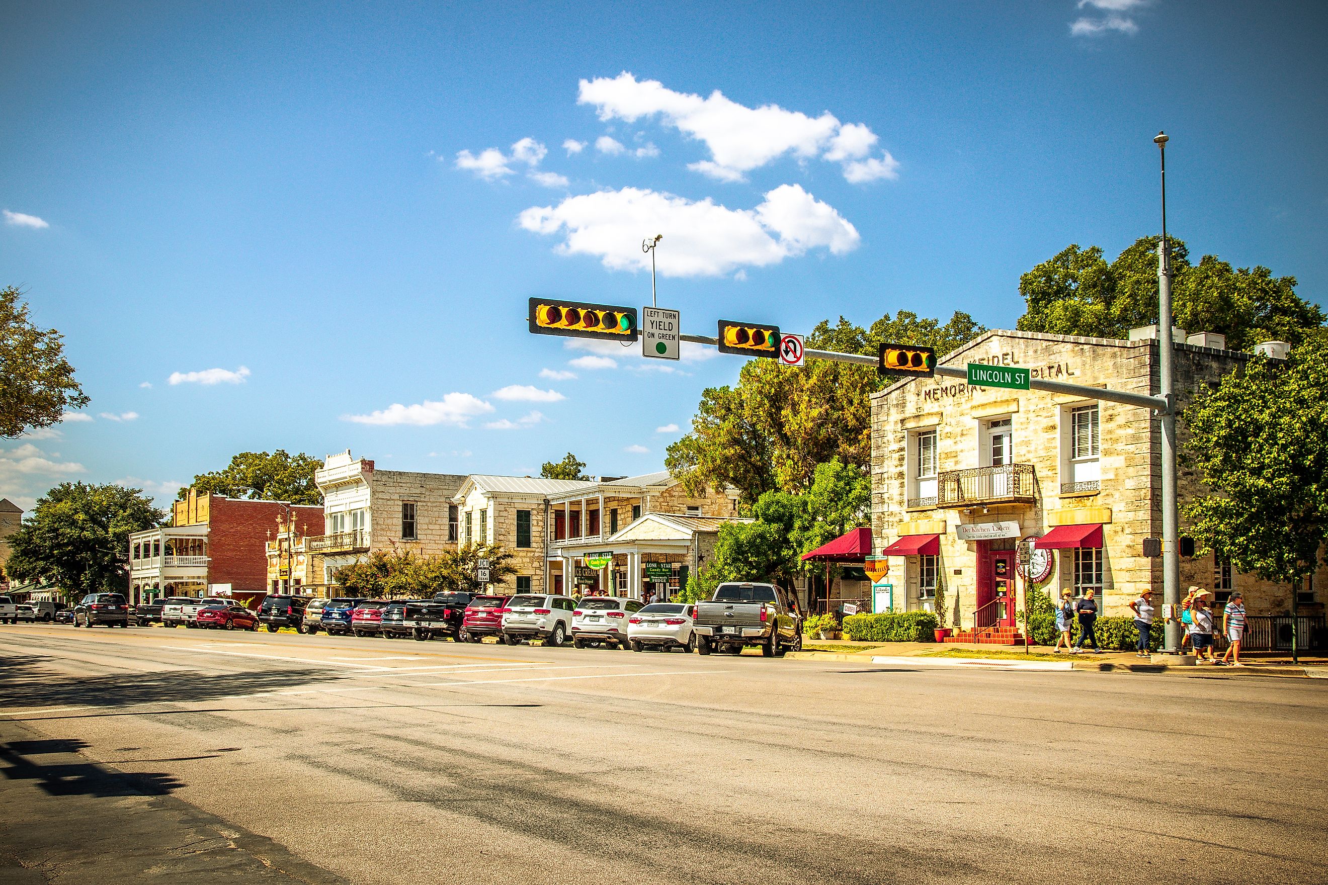 Main Street in Fredericksburg, Texas. Editorial credit: ShengYing Lin / Shutterstock.com.