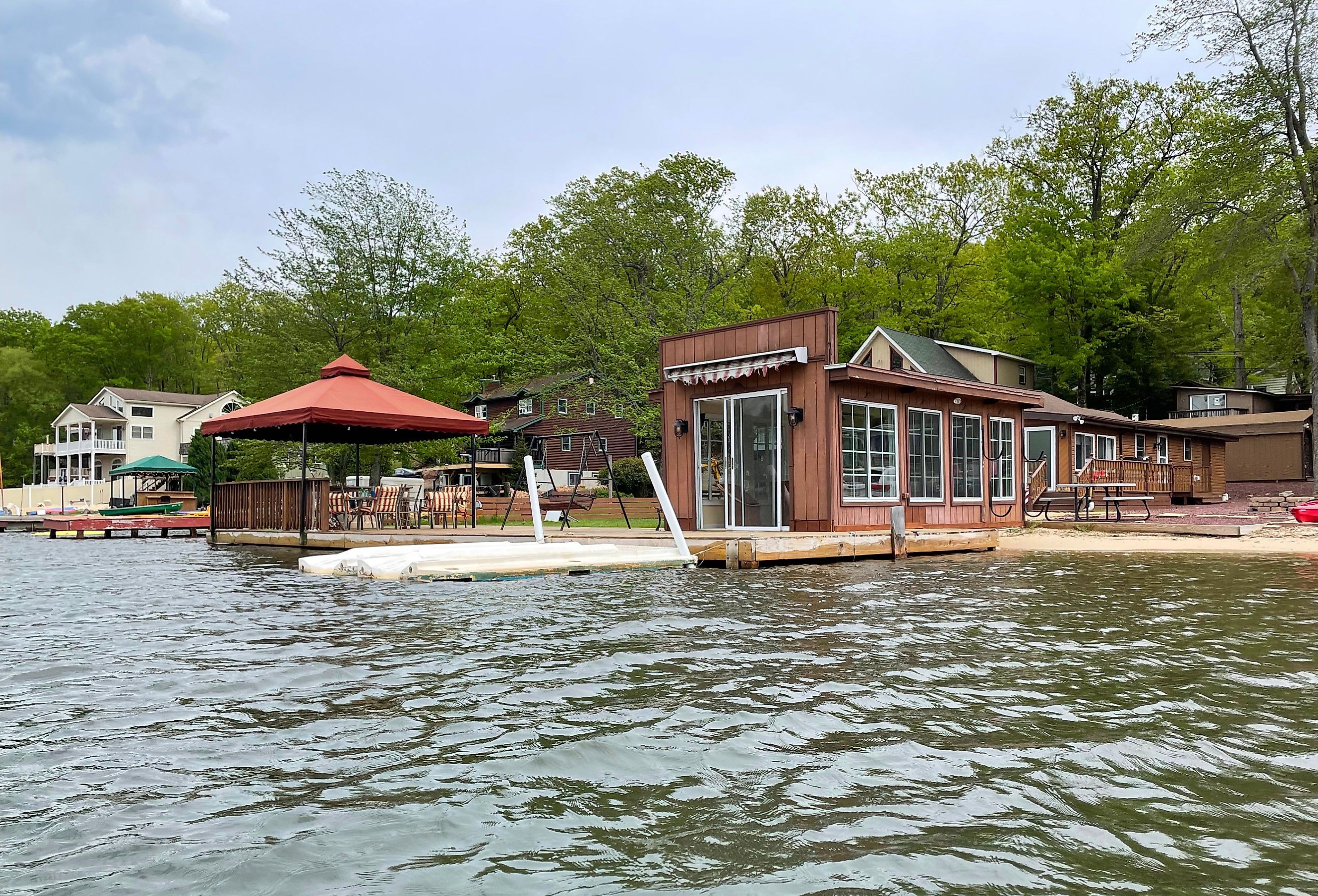 Waterfront of Lake Harmony, Pennsylvania.