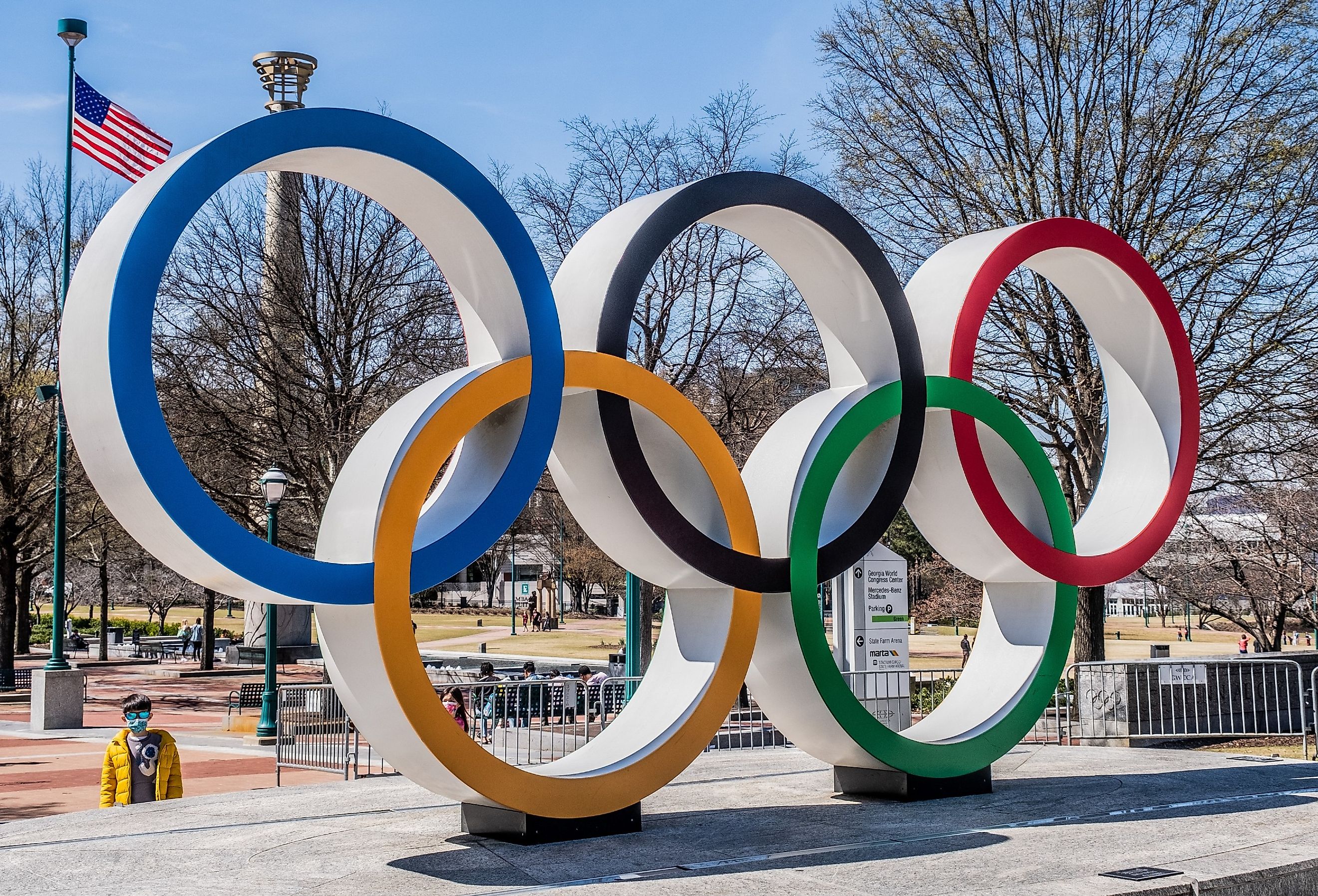 Centennial Olympic Park, built for the 1996 Summer Olympics, located in downtown Atlanta, Georgia. Image credit Darryl Brooks via Shutterstock