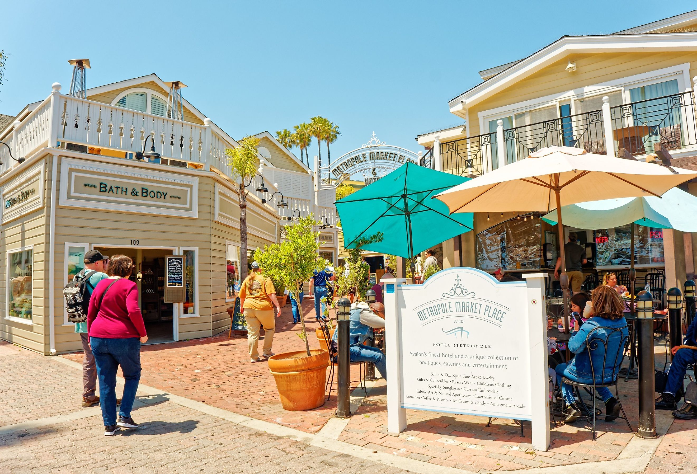 Charming downtown of Avalon, California. Image credit Darryl Brooks via Shutterstock