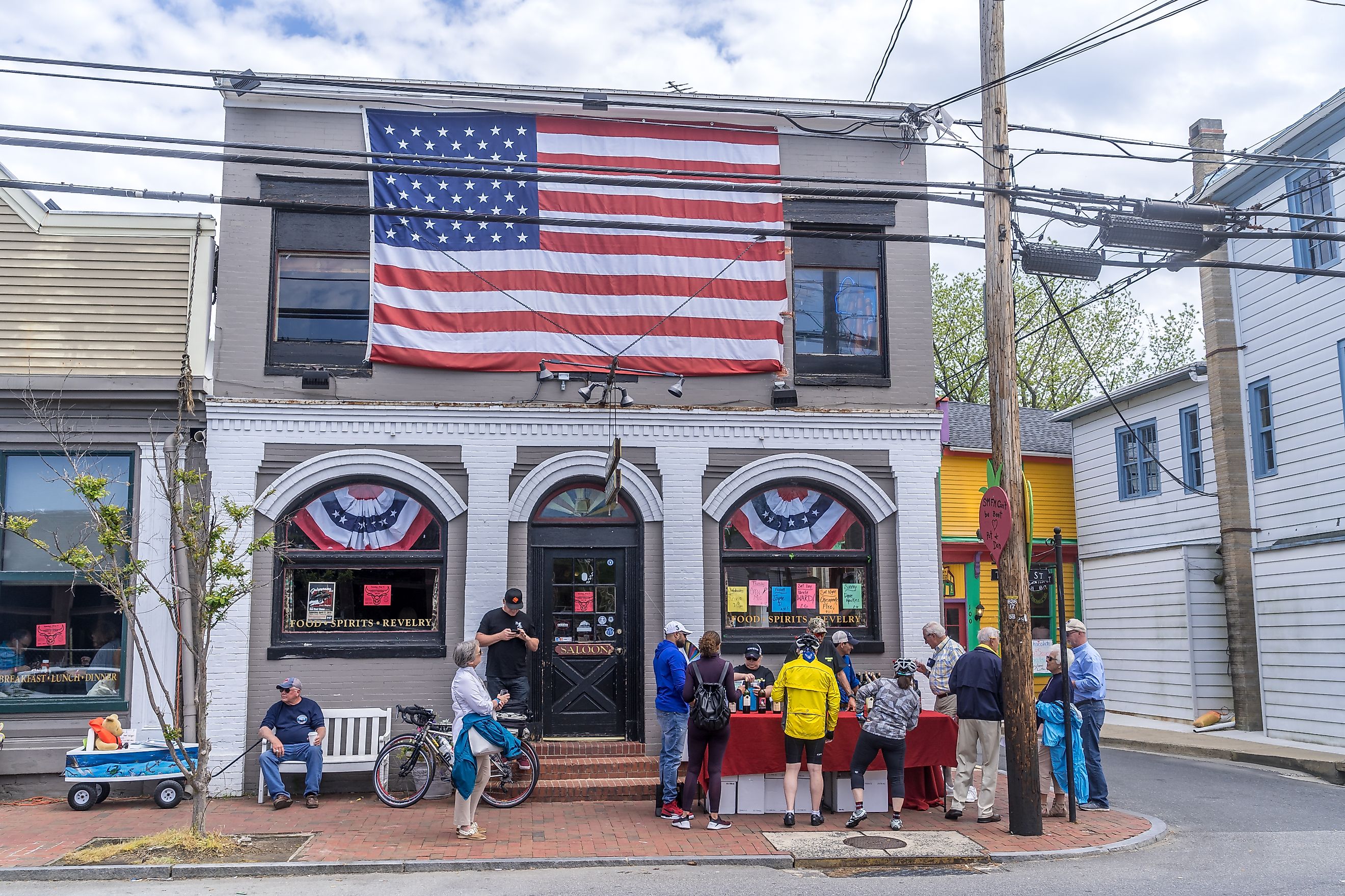 St. Michaels, Maryland: Tourists enjoy local wine specialties at WineFest, via tokar / Shutterstock.com