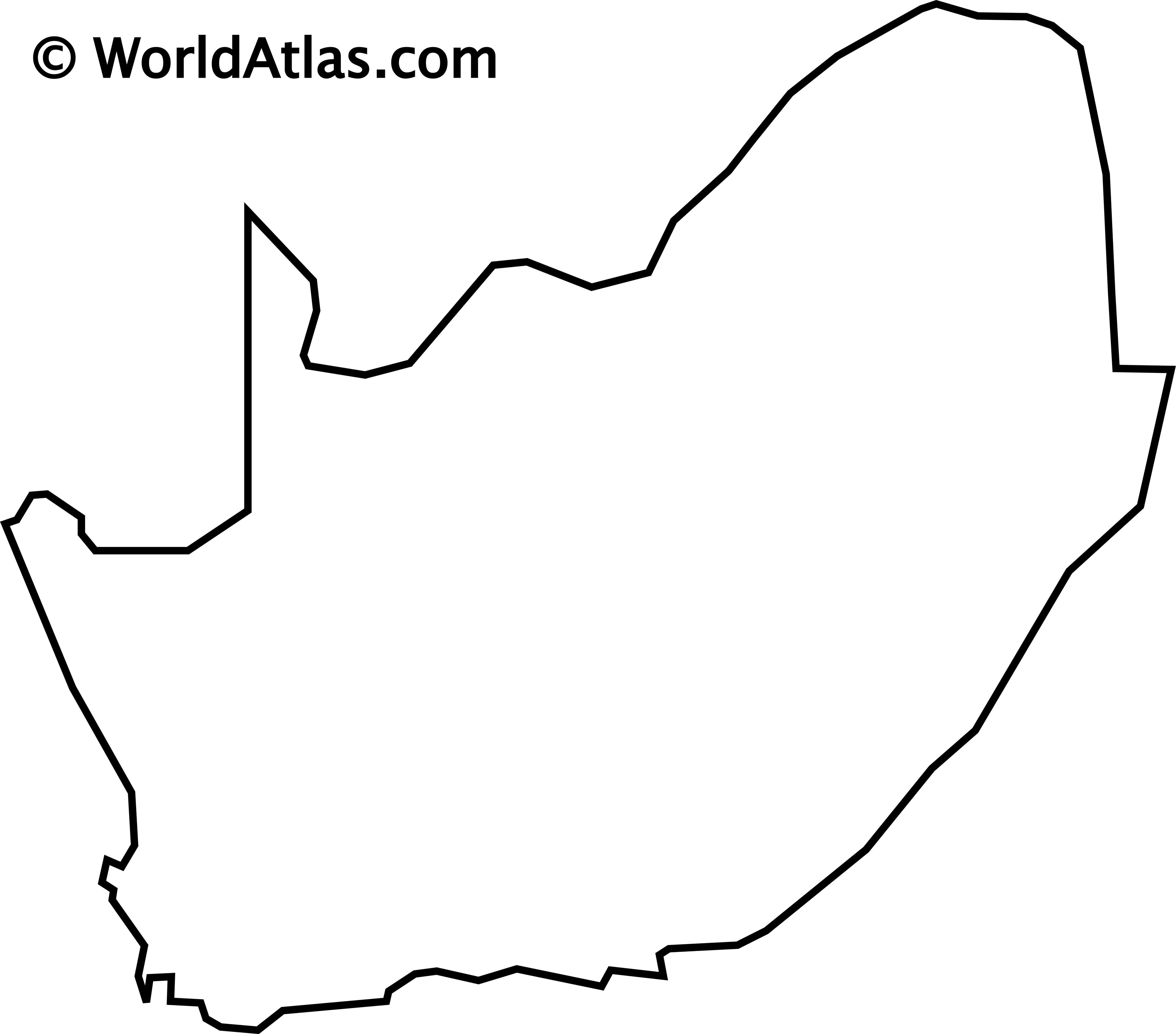 african countries map blank