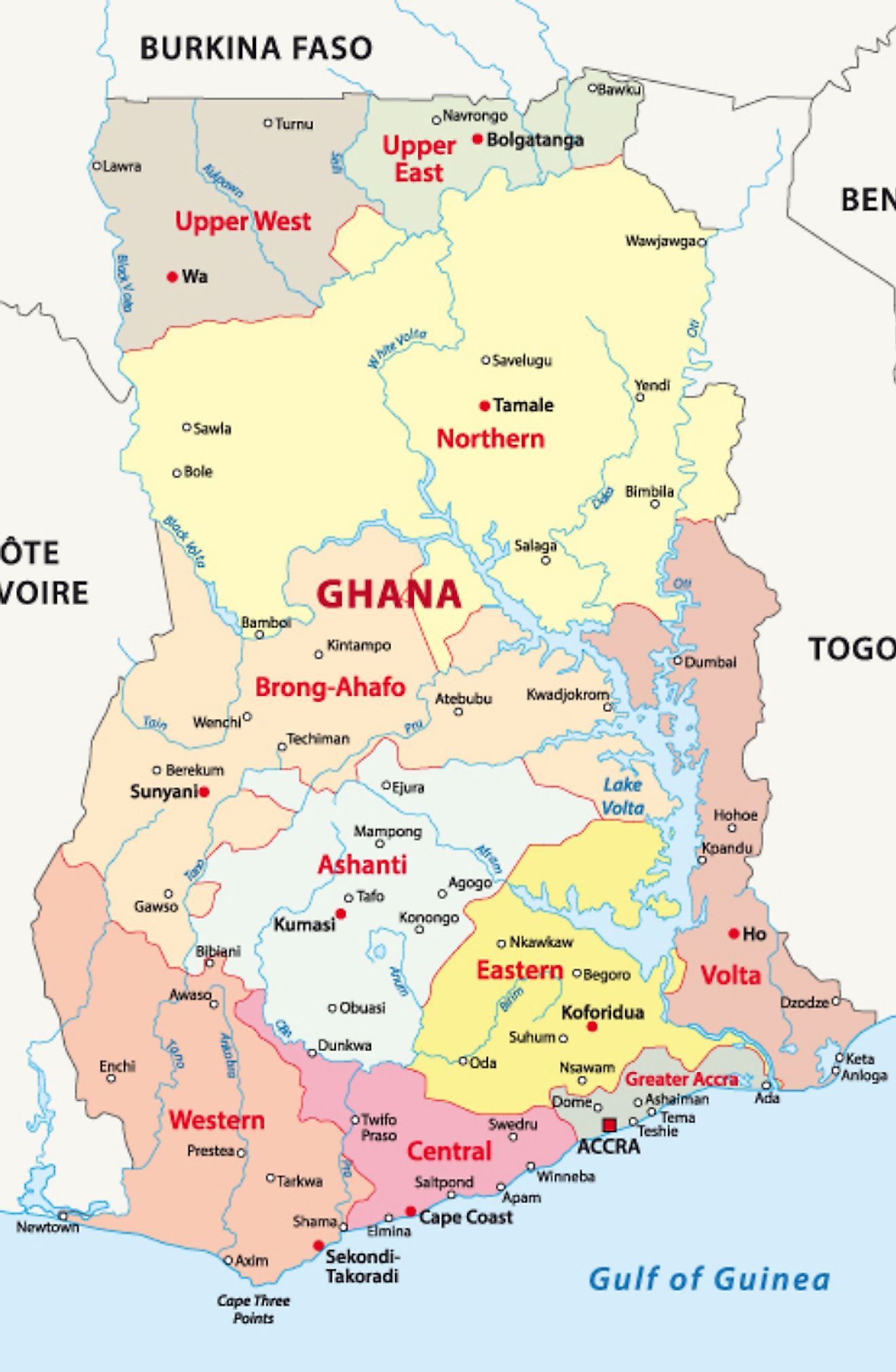 Where Is Ghana On The Map Of Africa / Map Ghana West Africa | Map Of