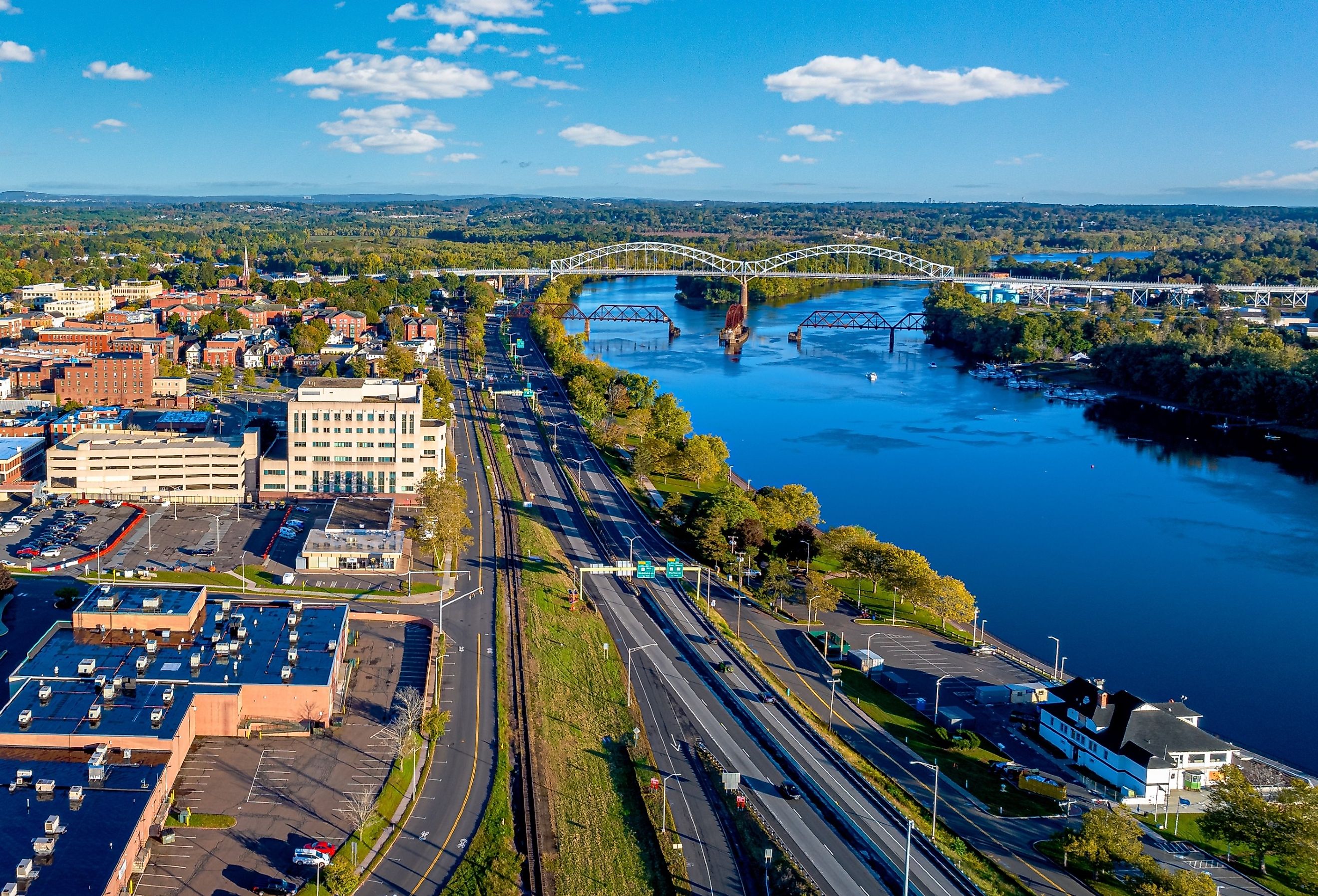 Overlooking Middletown, Connecticut.