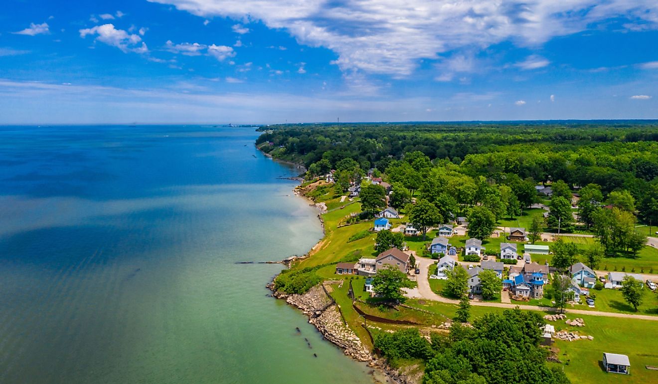 Lake Erie coastline, Ashtabula, Ohio.