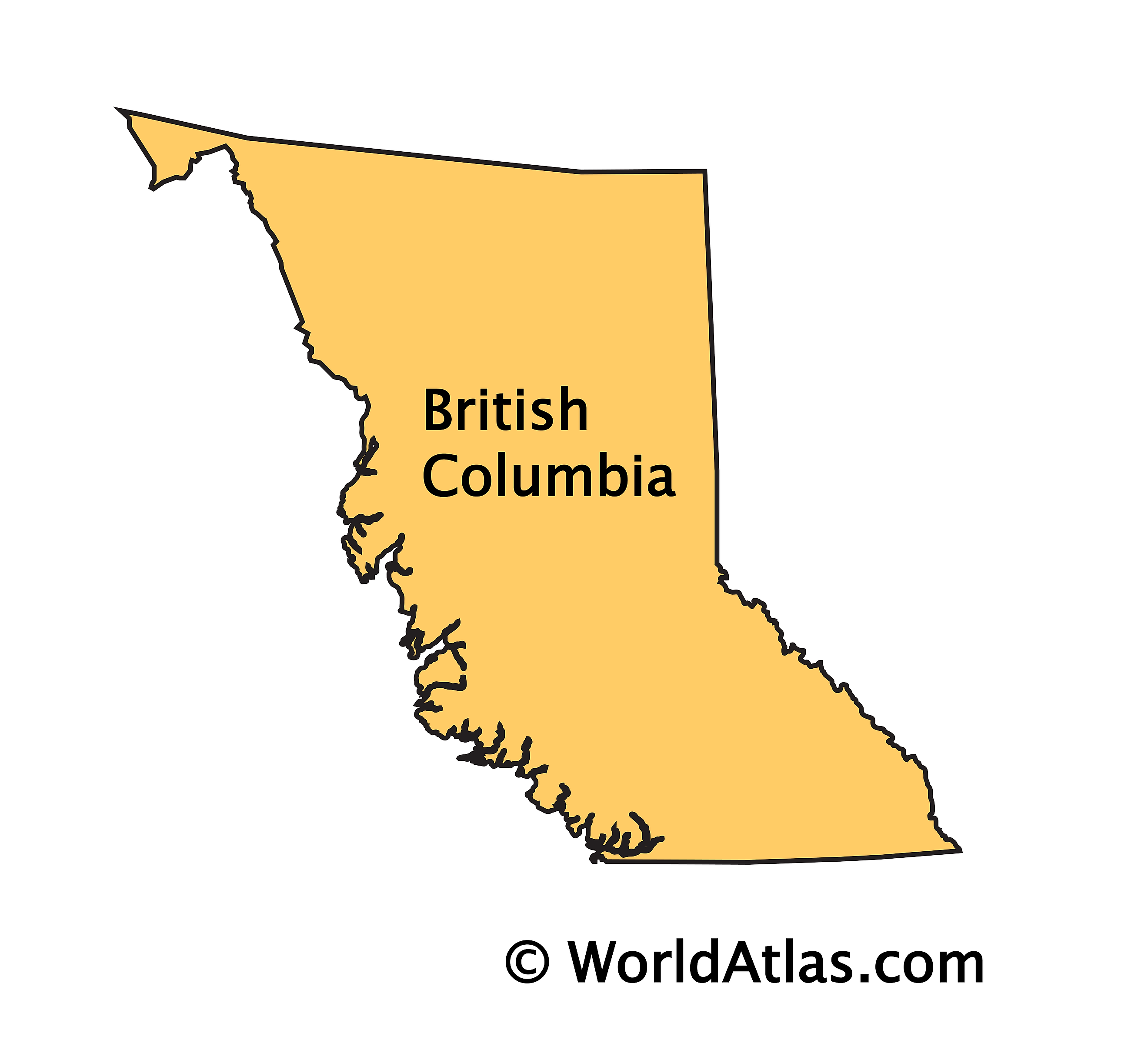 Large Detailed Map Of British Columbia