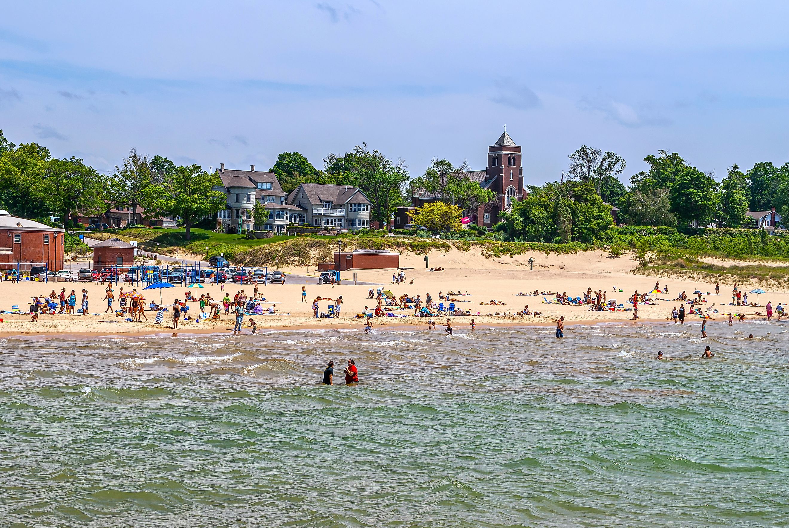 Lake Michigan beach in South Haven, Michigan. Editorial credit: Claudine Van Massenhove / Shutterstock.com.