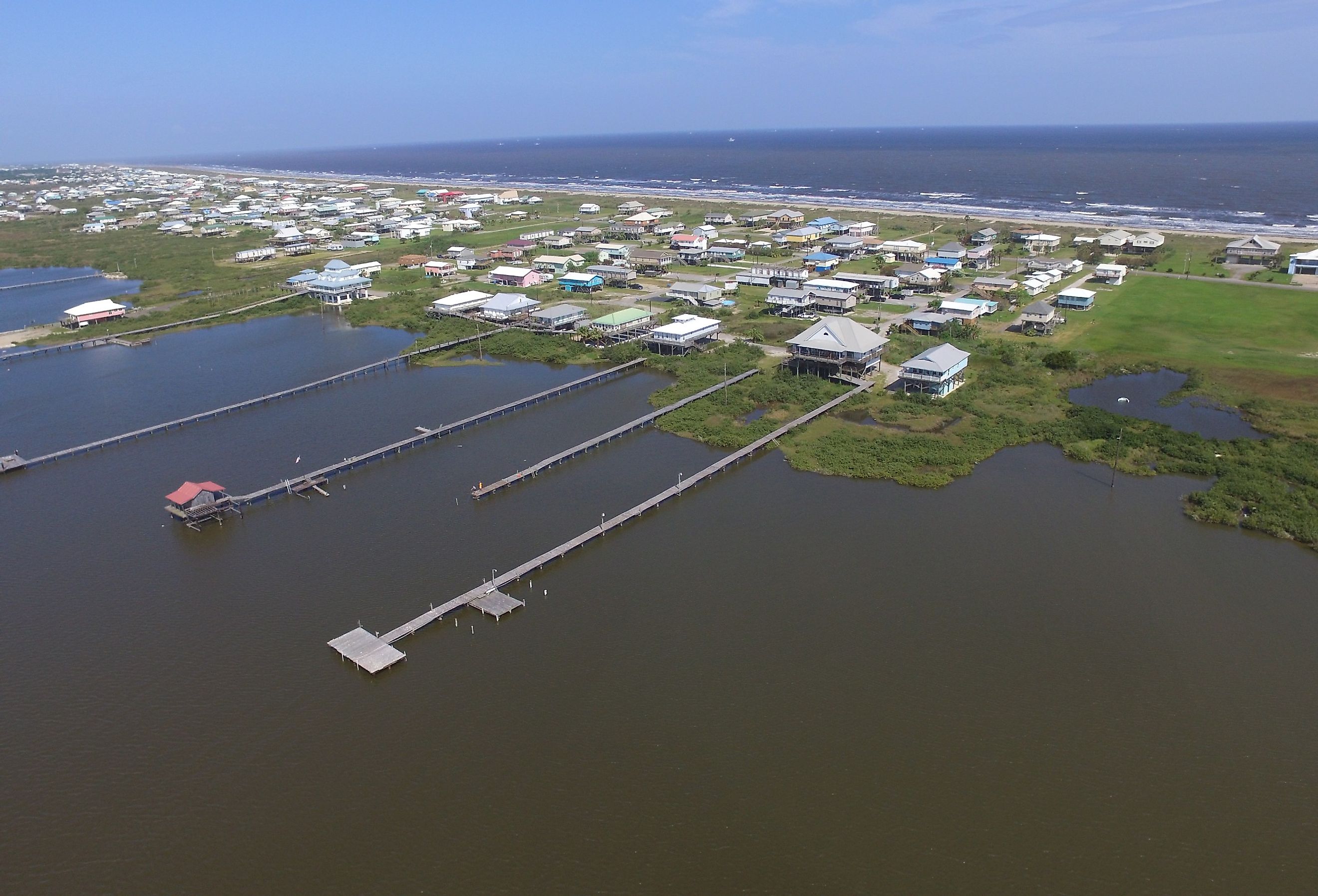 Overlooking Grand Isle, Louisiana.