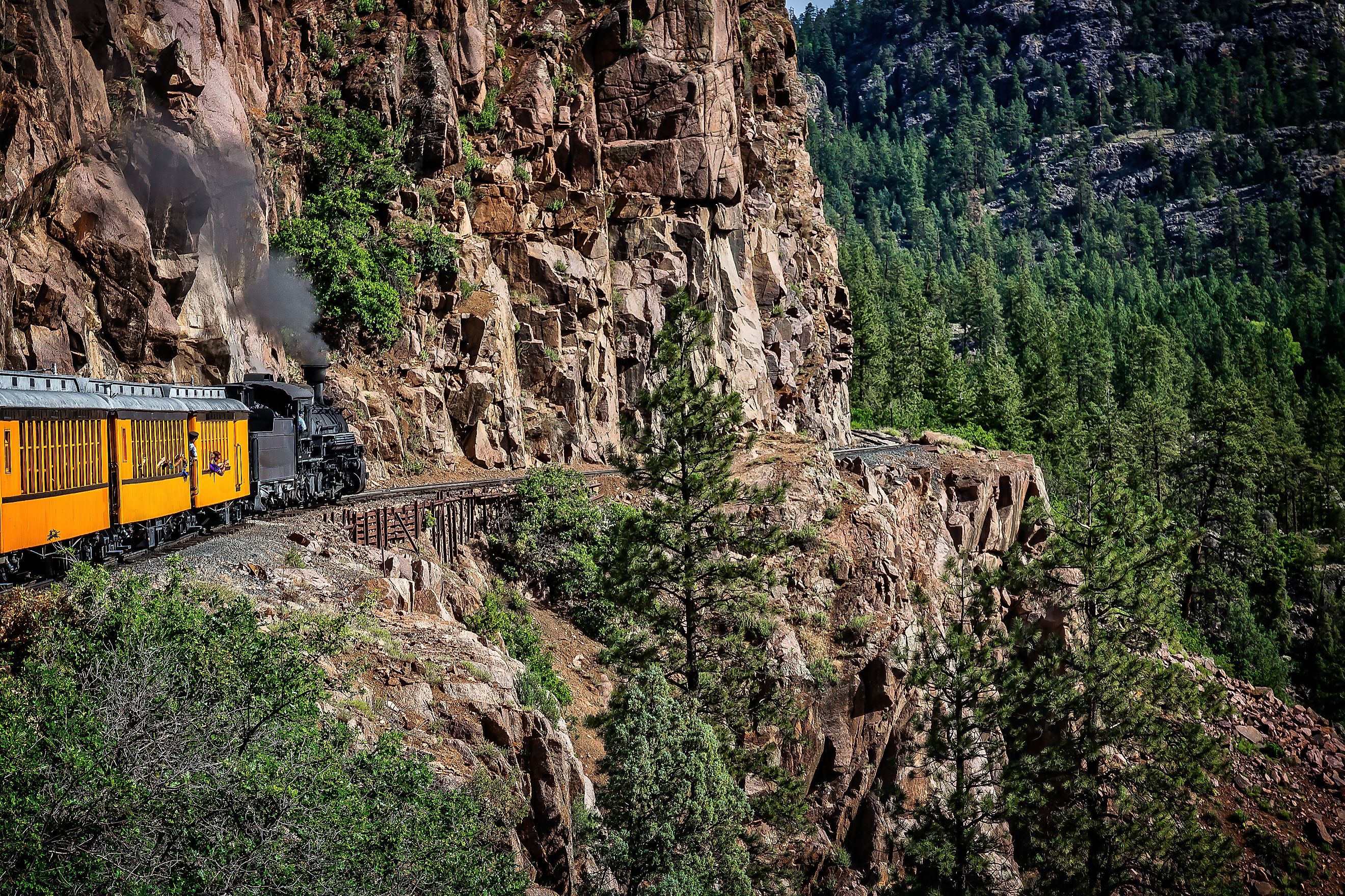 The Durango & Silverton Narrow Gauge Railroad in Colorado.