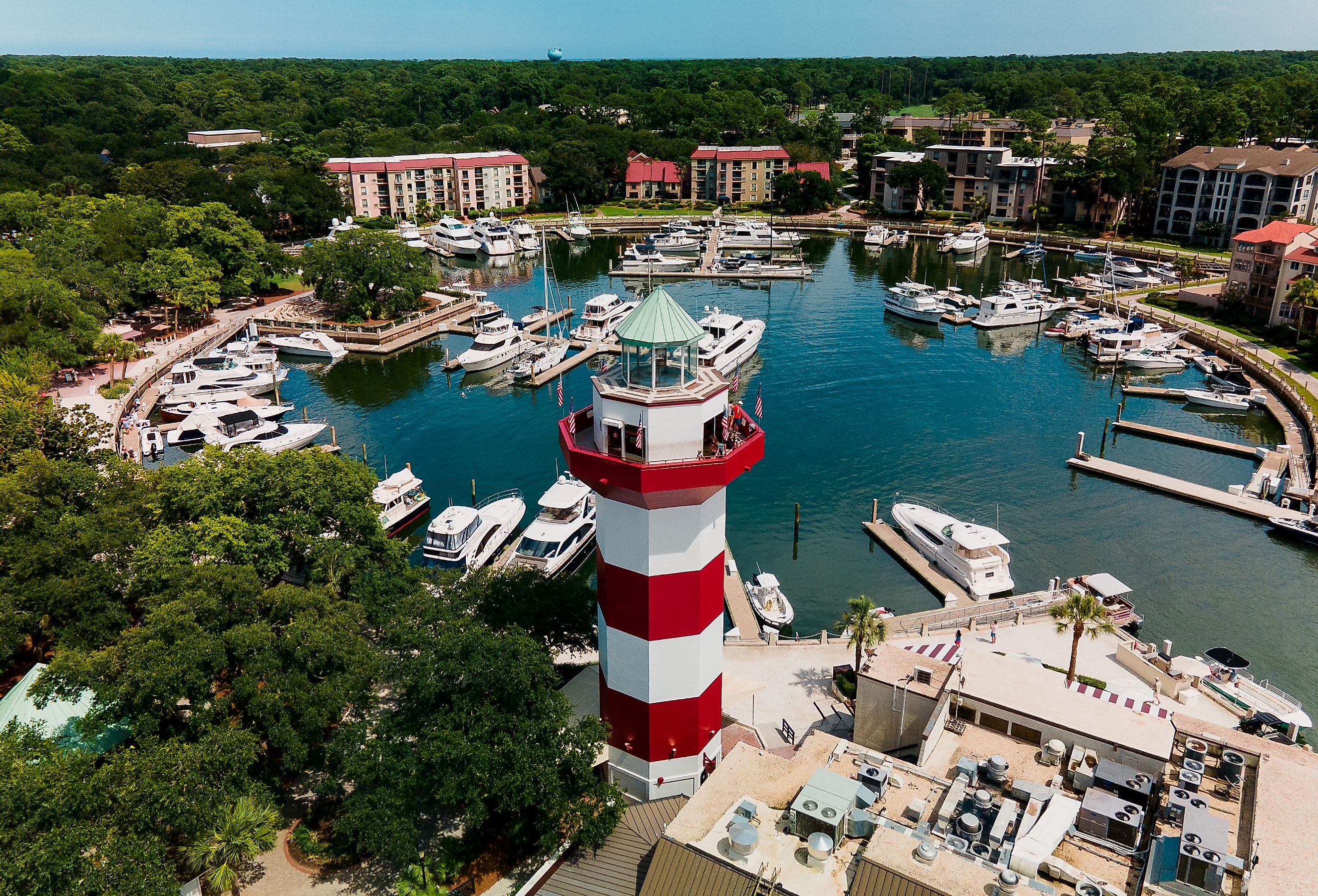 Harbor and town on Hilton Head Island, South Carolina.