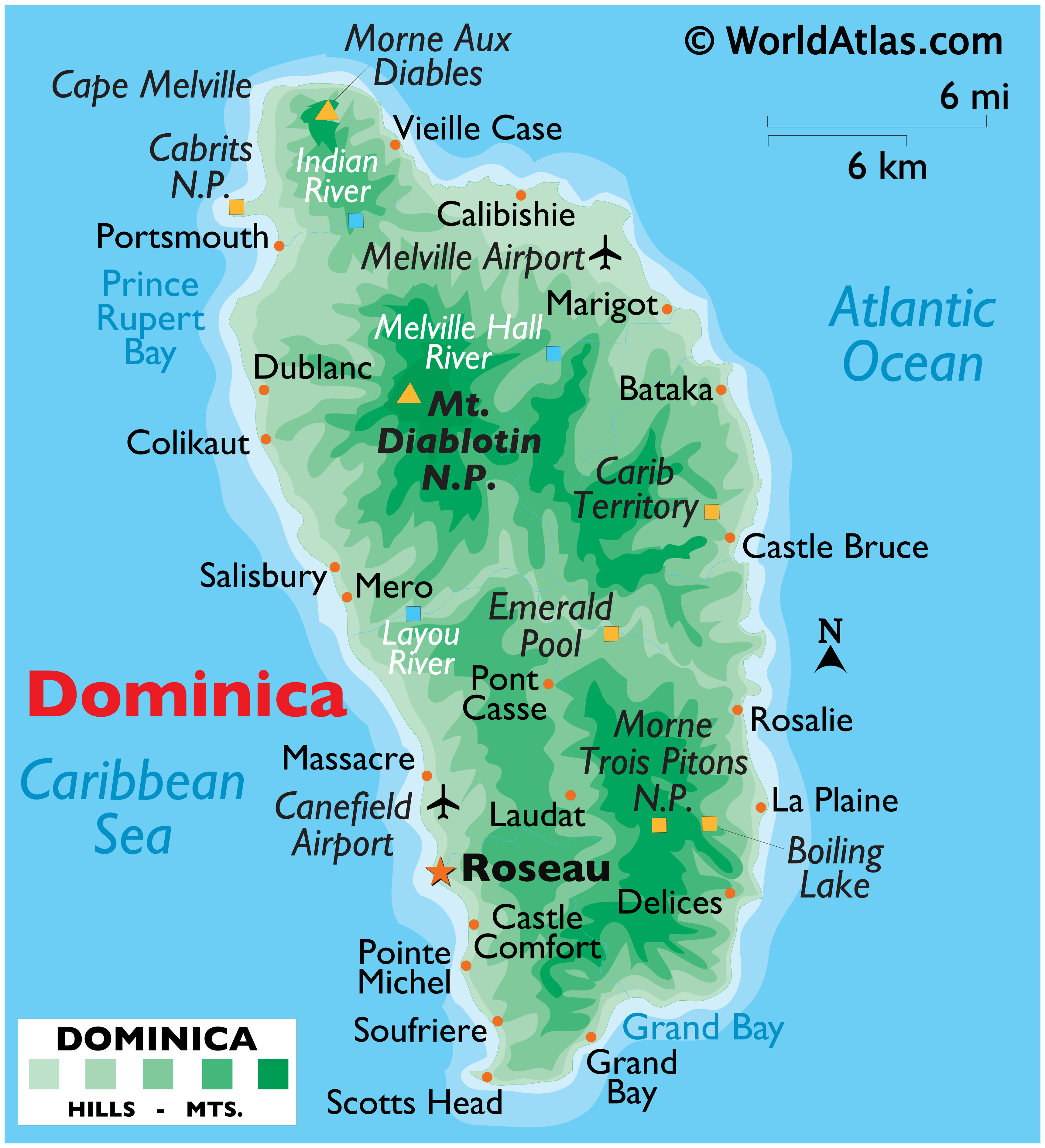 Dominica On World Map San Antonio Map