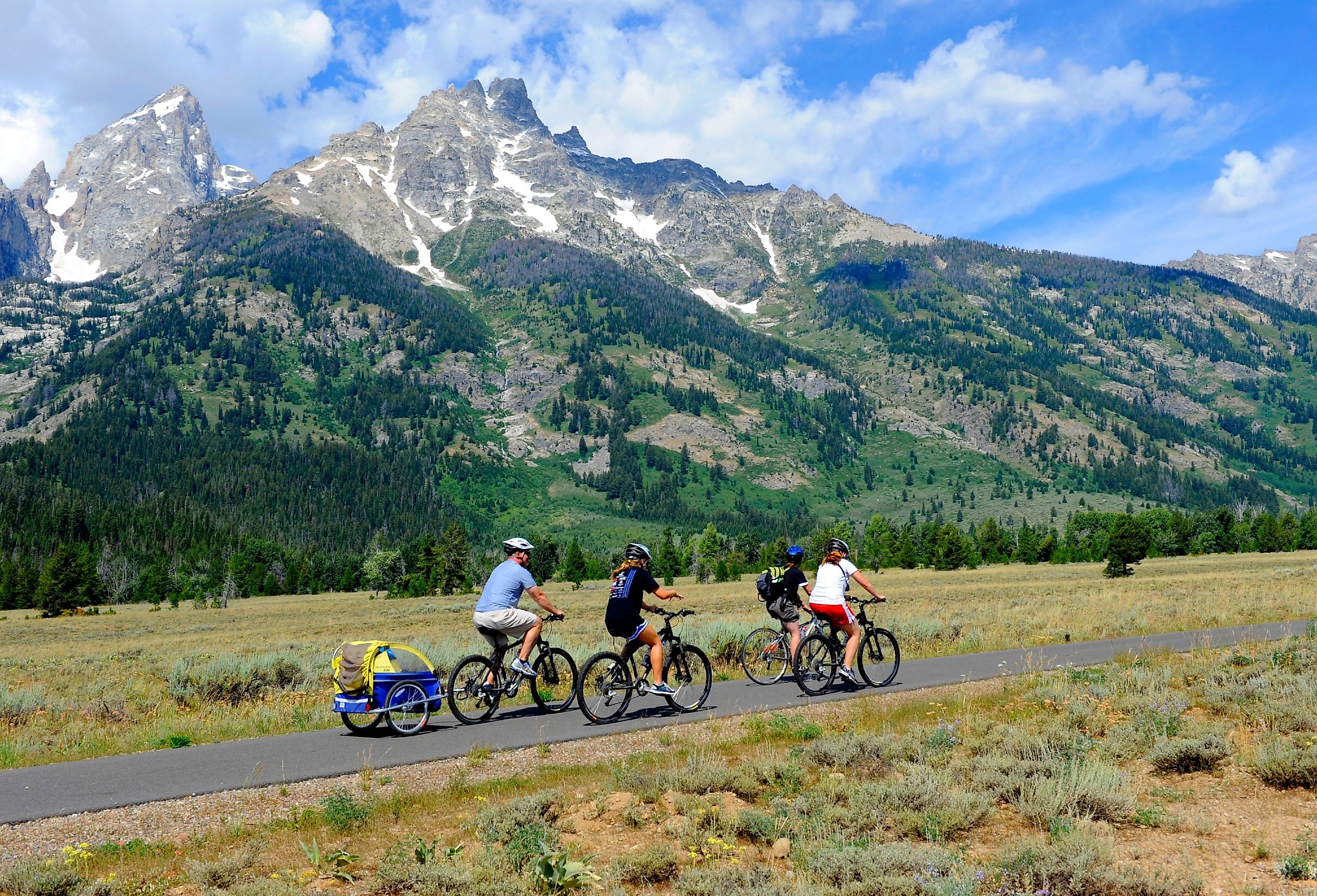 Bicycles Grand Teton National Park, Wyoming. Image credit Dennis MacDonald via Shutterstock