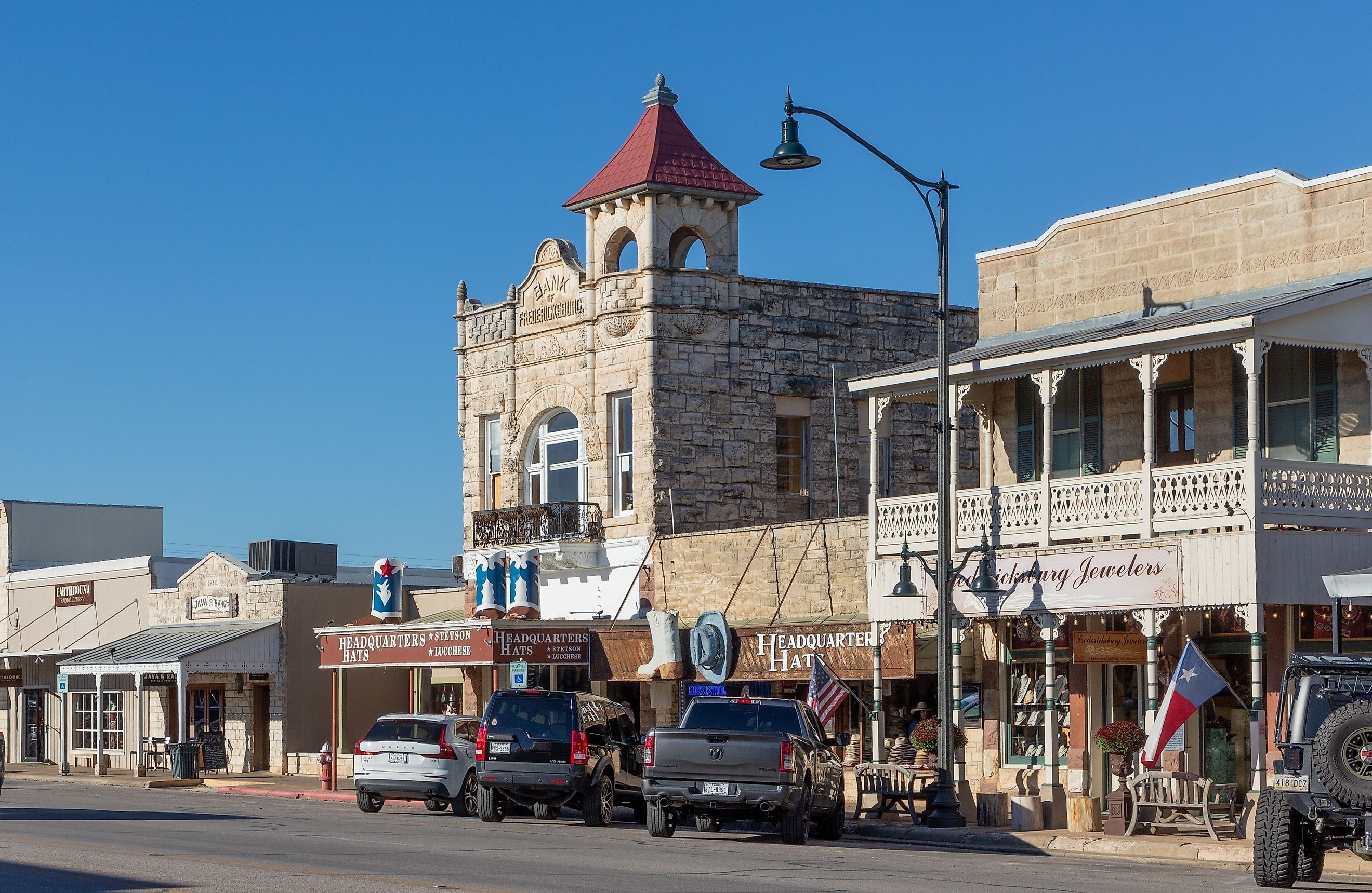 The Main Street in Fredericksburg, Texas, is also known as The Magic Mile. Editorial credit: travelview / Shutterstock.com