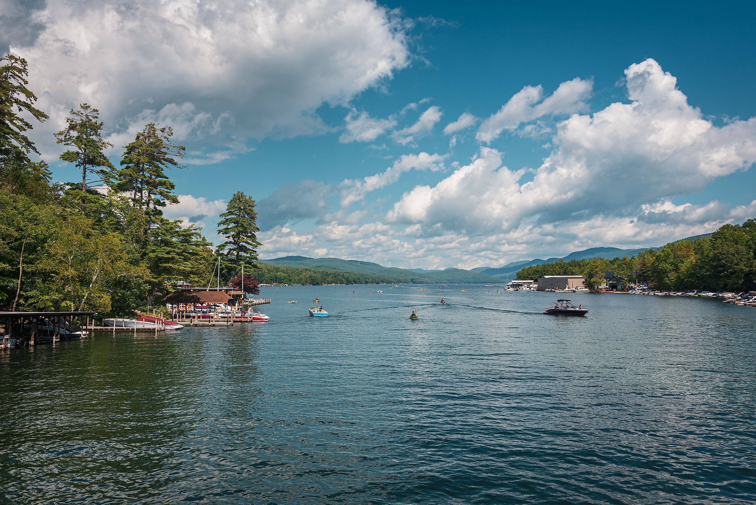 Lake George on a summer day, in Bolton, New York