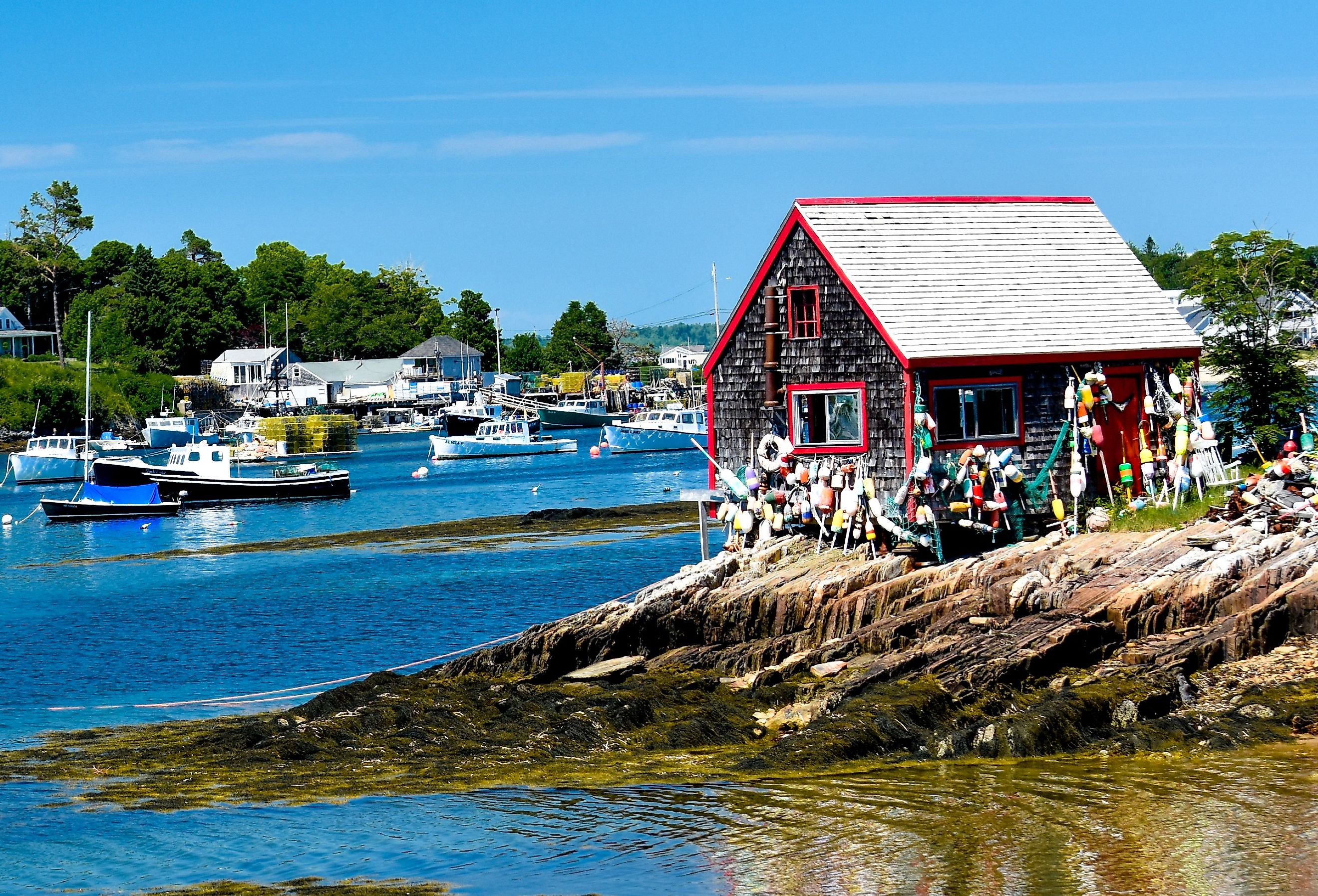 Boat House on Bailey's Island in Harpswell, Maine.