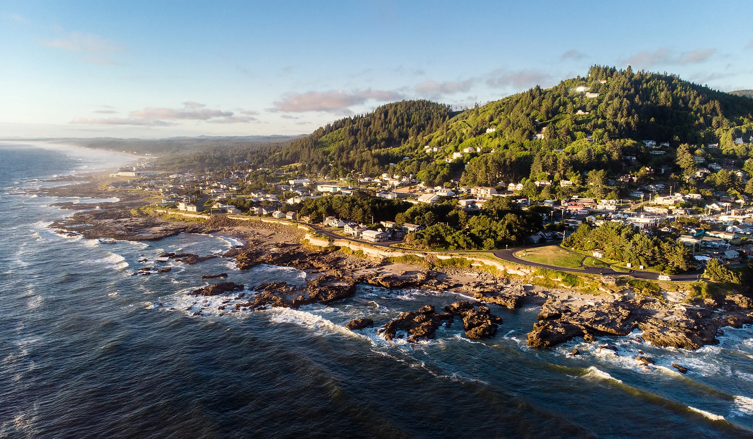 The coastline of Yachats, Oregon.