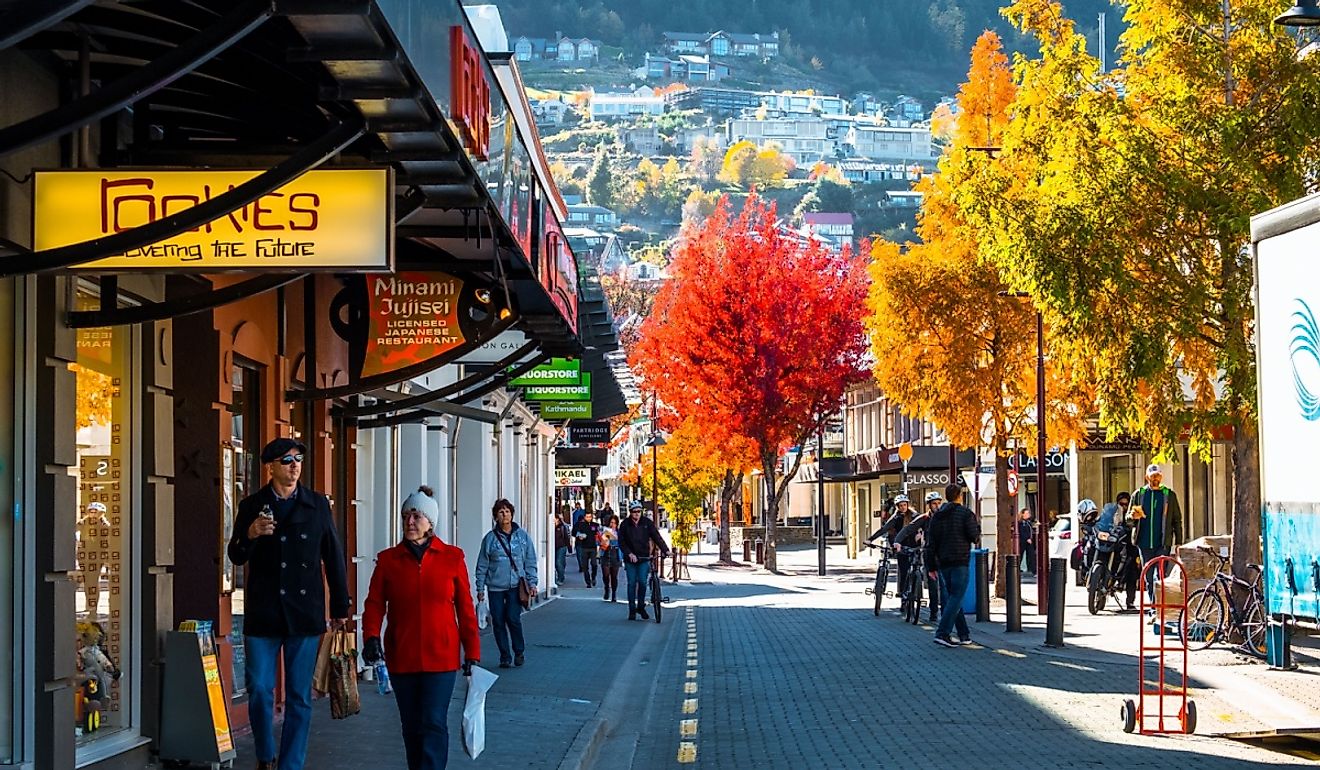 Downtown Queenstown, New Zealand.