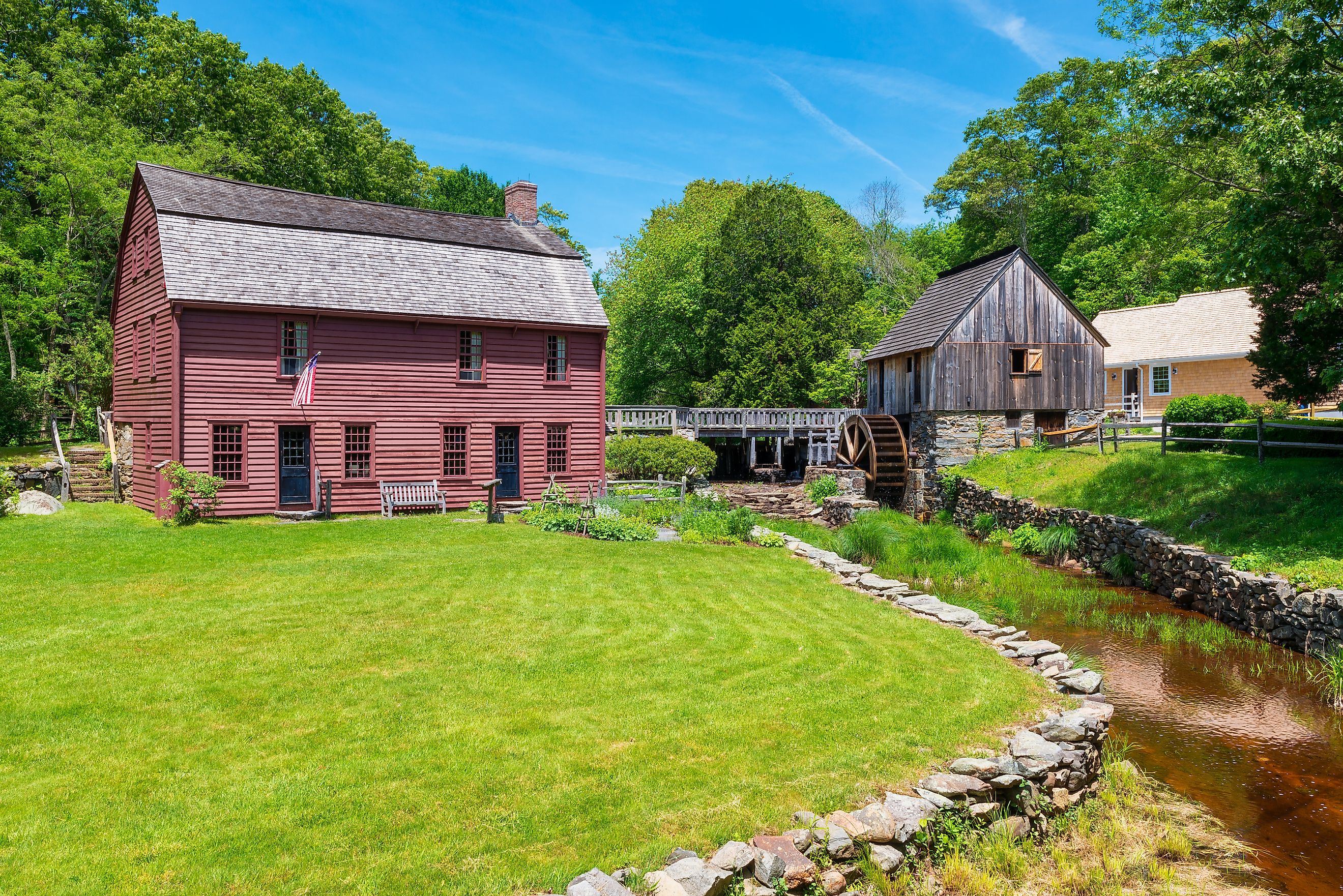 Gilbert Stuart Birthplace and Museum in Saunderstown, Rhode Island. Editorial credit: Allard One / Shutterstock.com.