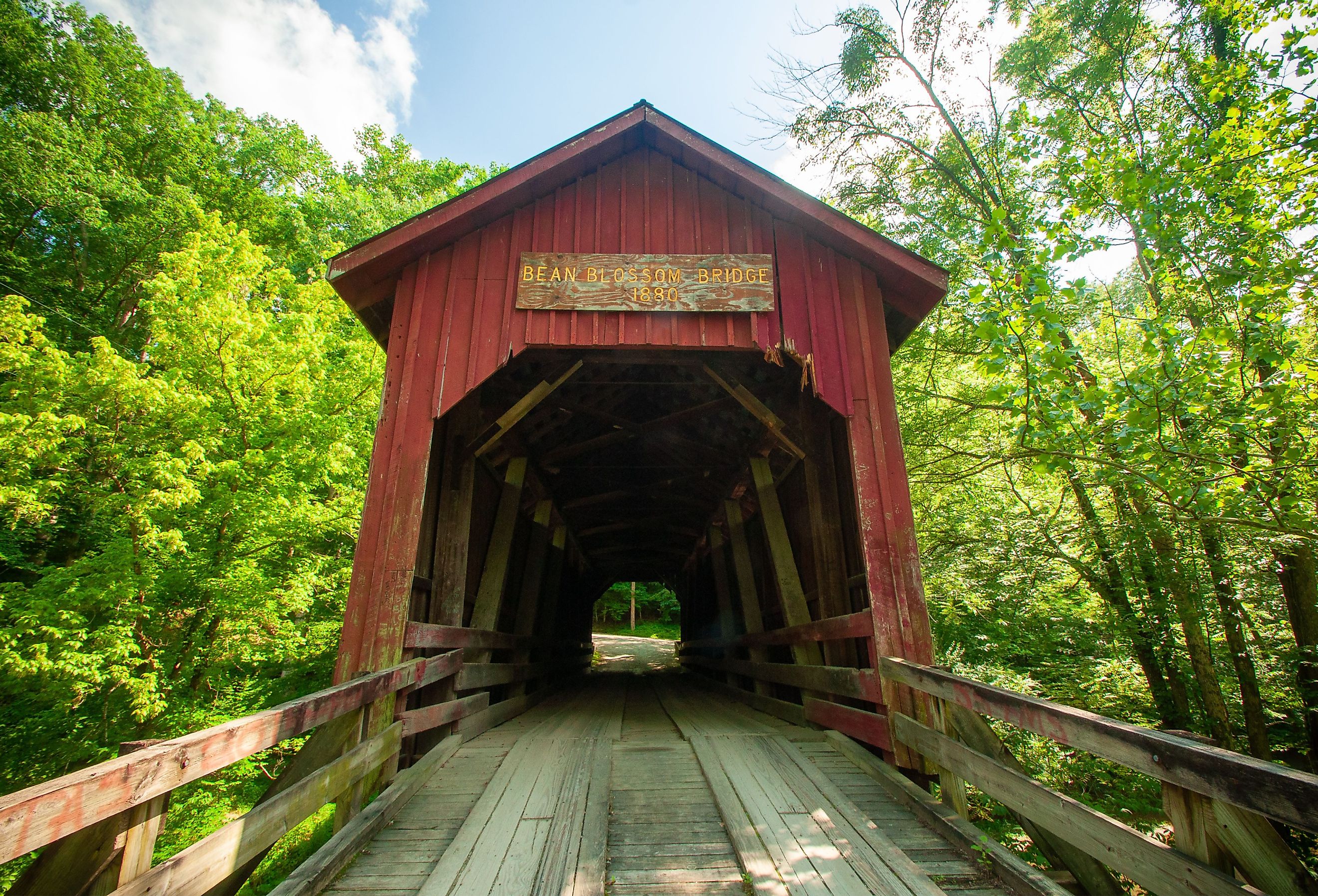 Bean Blossom Covered Bridge near Nashville, built in 1880.