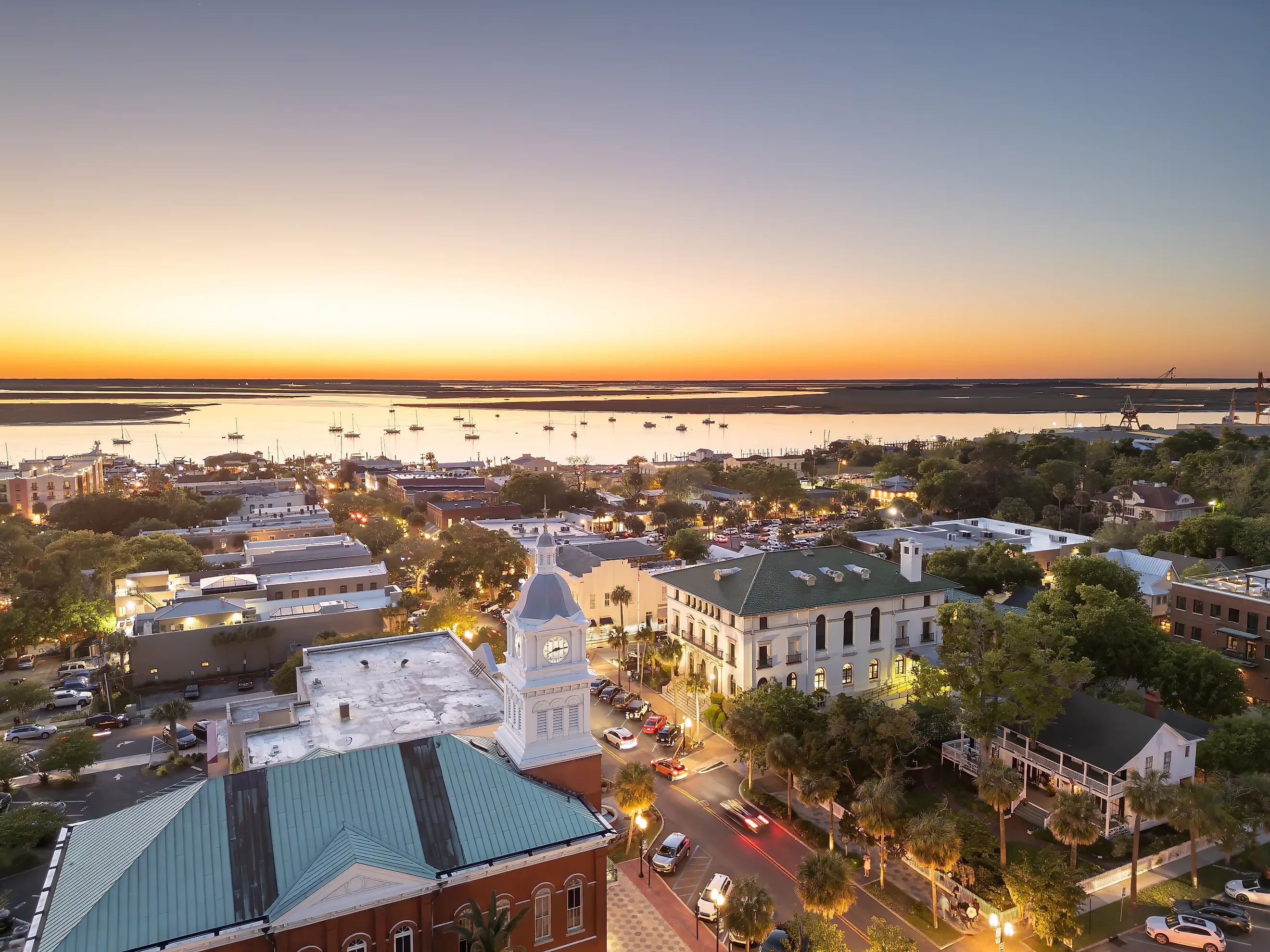 A scenic sunset at Fernandina Beach, Florida