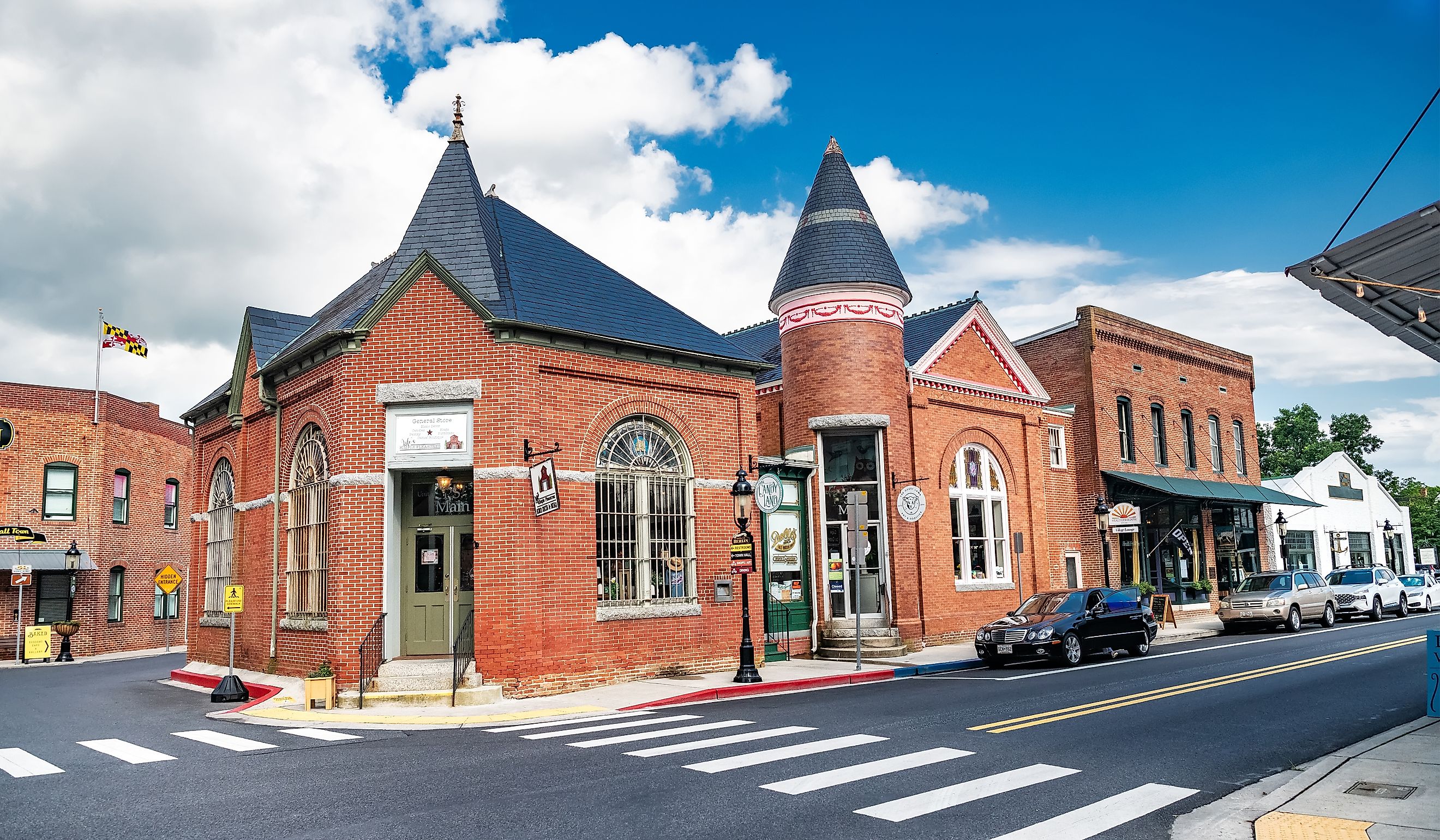 Historic downtown Berlin in Maryland. Editorial credit: Kosoff / Shutterstock.com