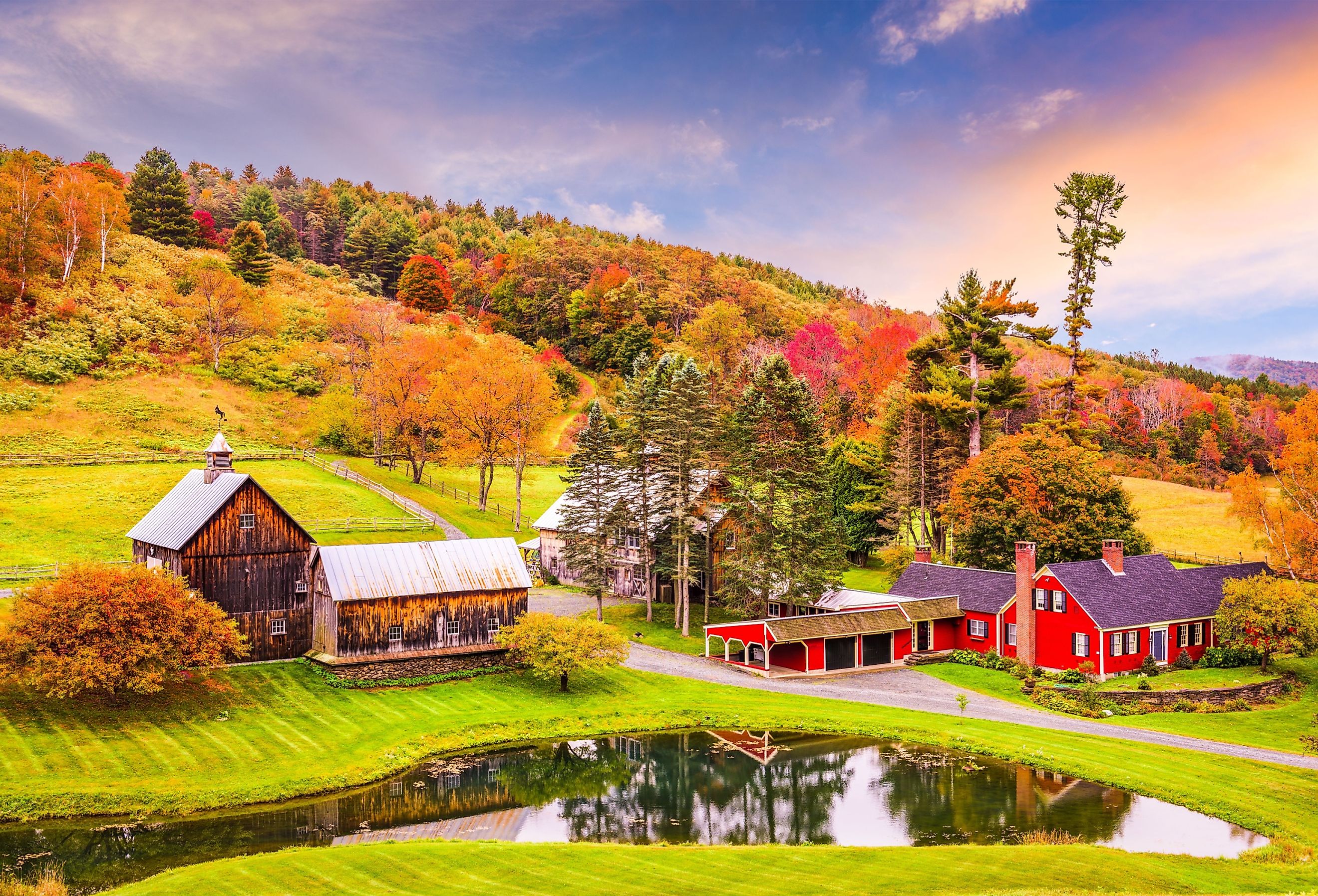 Rural view of Woodstock, Vermont. 