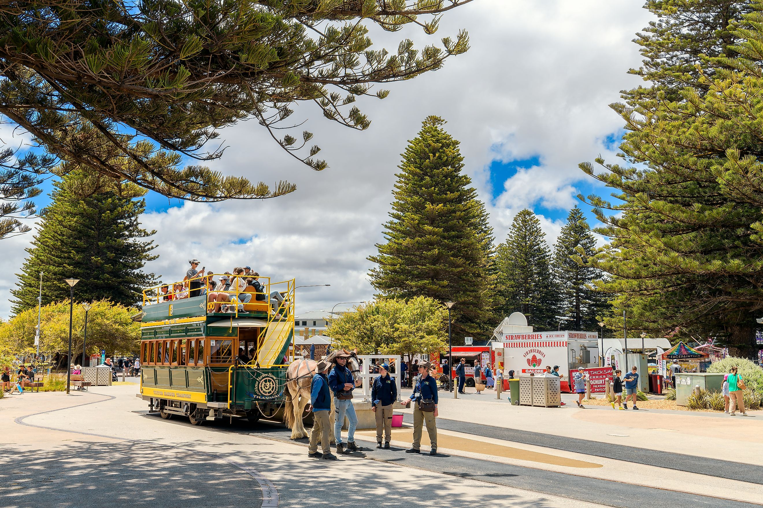 Victor Harbor Horse Drawn Tram in Victor Harbor, South Australia. Image credit: myphotobank.com.au / Shutterstock.com.