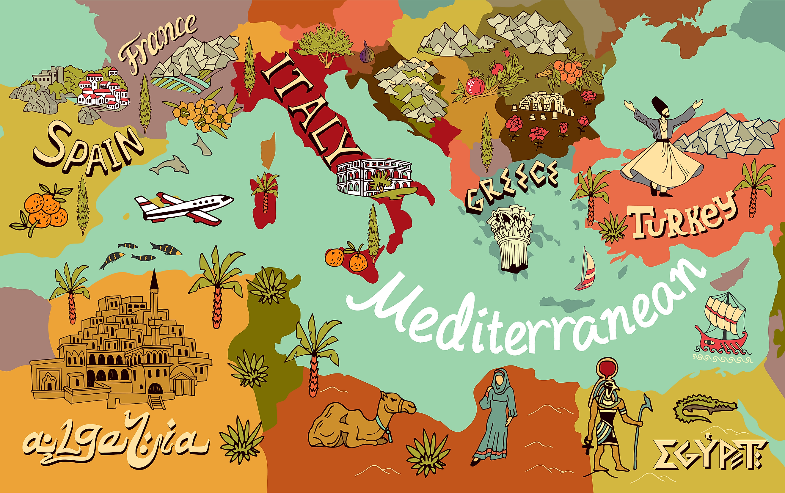 Discover the 22 Countries That Border the Mediterranean Sea in