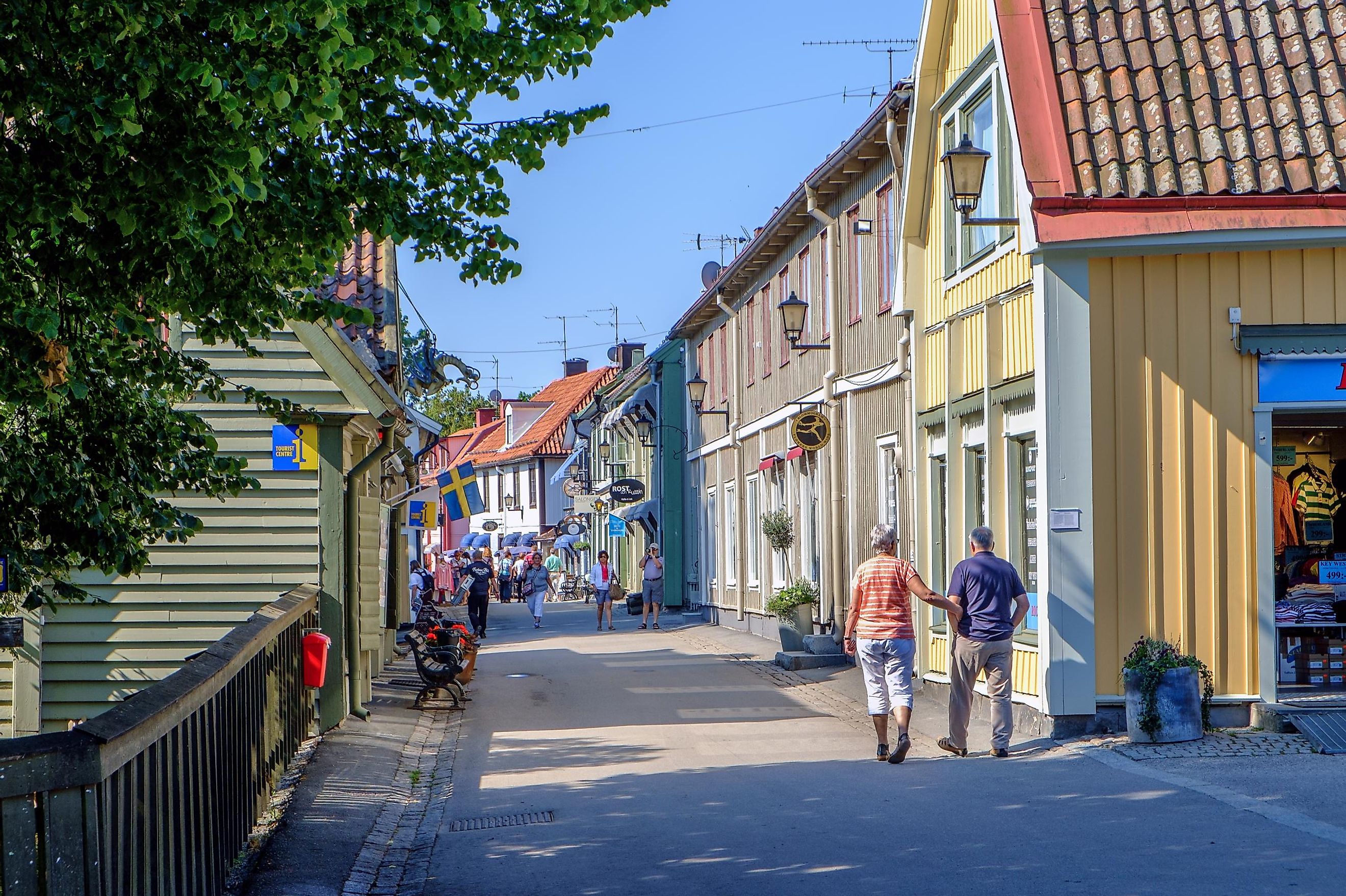 people walking in Sigtuna, Sweden