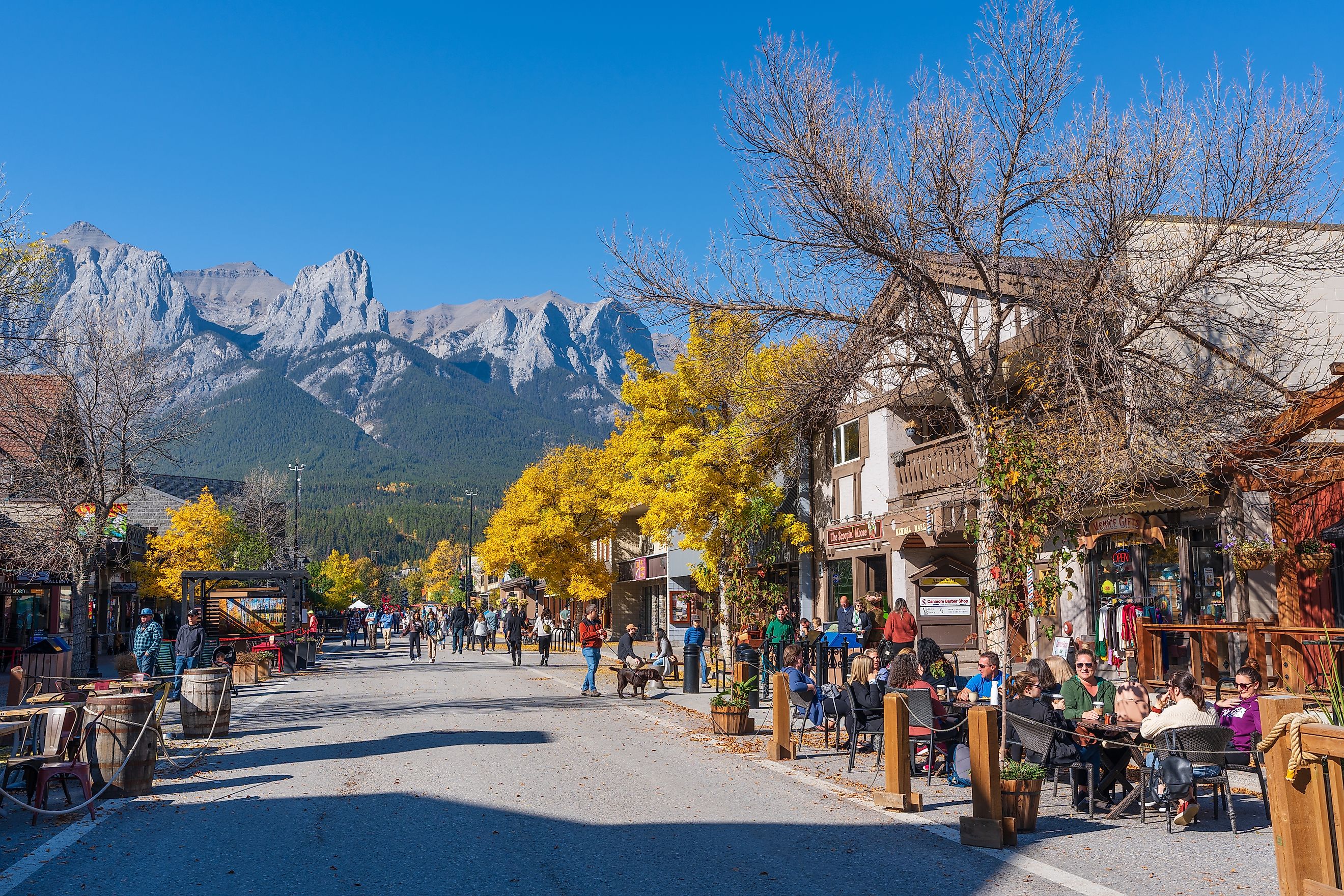 The beautiful town of Canmore, Alberta, Canada. Editorial credit: Shawn.ccf / Shutterstock.com.