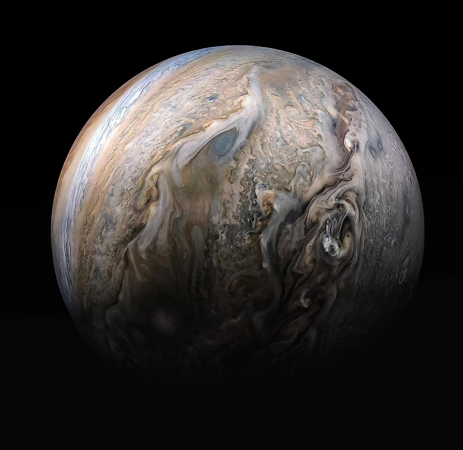 Image of Jupiter taken by the Juno spacecraft. Image credit: NASA/ESA