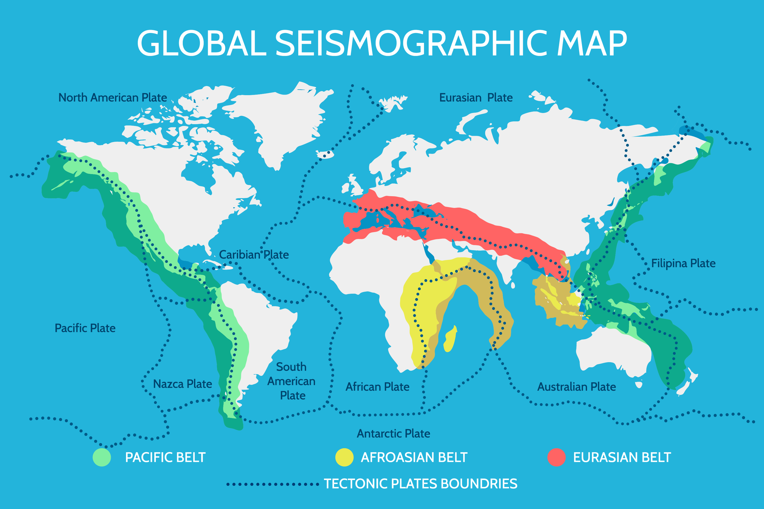 Earthquake Seismographic Map 