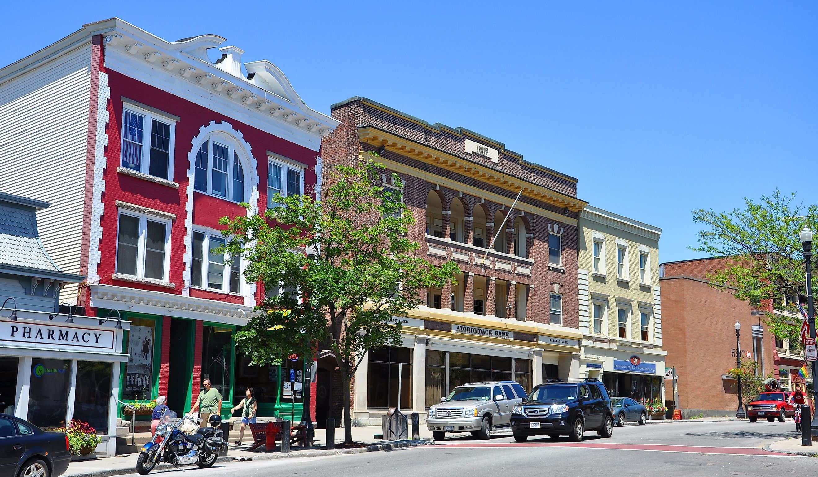 Main Street in village of Saranac Lake in Adirondack Mountains, New York, USA. Editorial credit: Wangkun Jia / Shutterstock.com