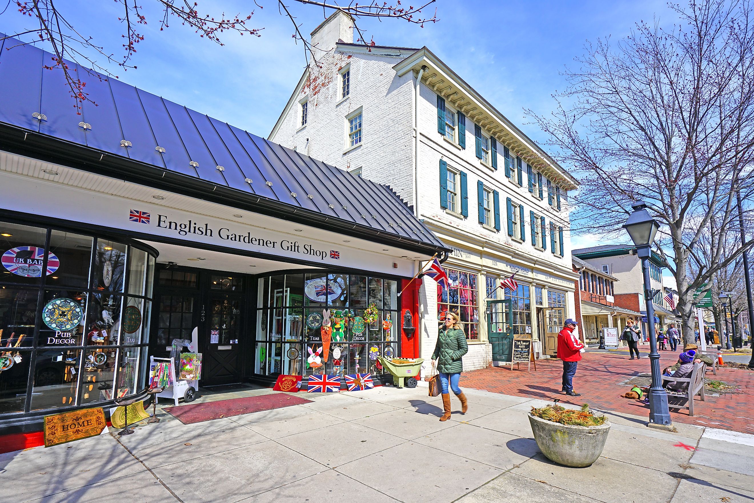 The beautiful, colorful downtown of Haddonfield, New Jersey. Editorial credit: EQRoy / Shutterstock.com.