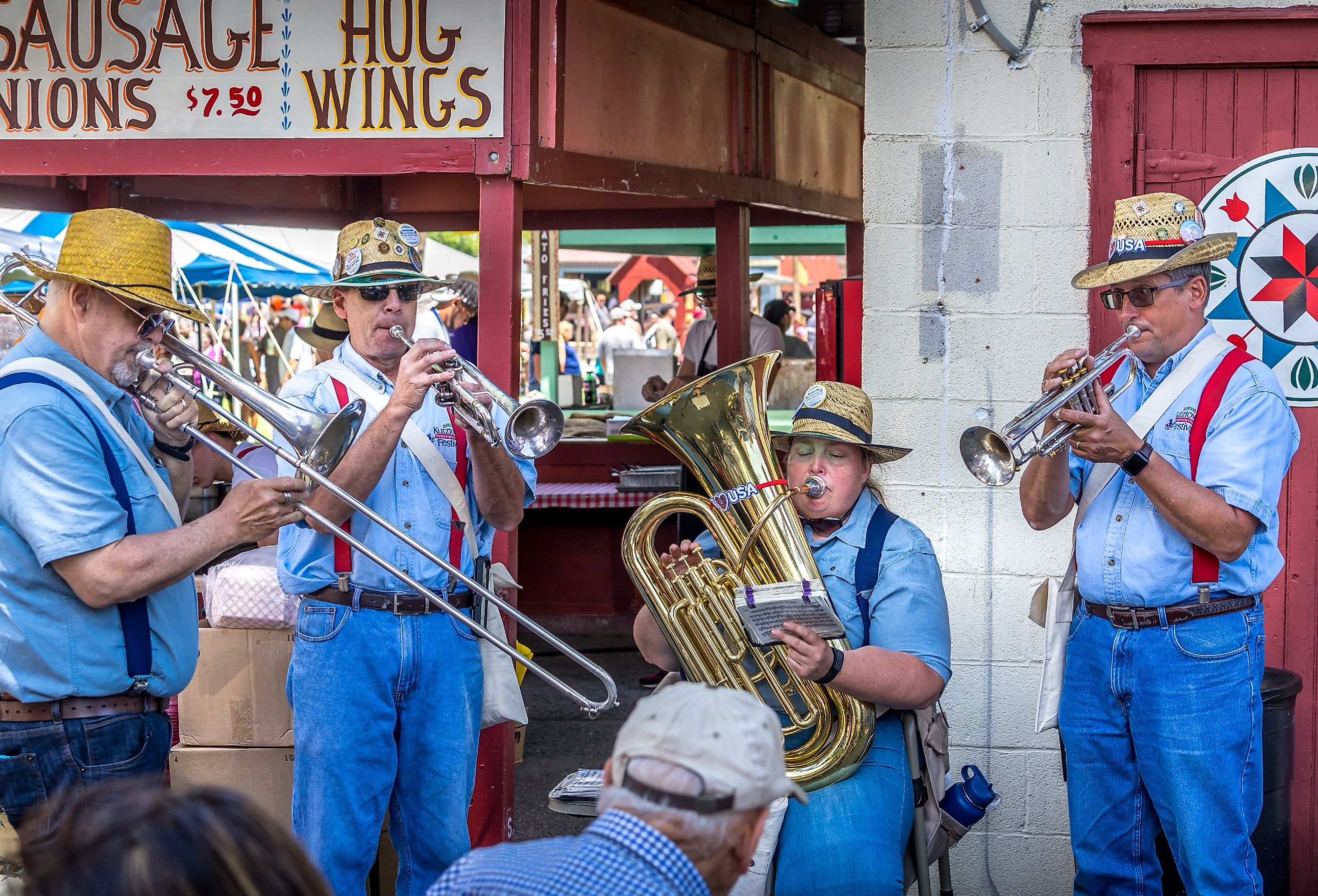 Brass Band performed at the Kutztown Folk Festival, Pennsylvania. Image credit Eileen_10 via Shutterstock