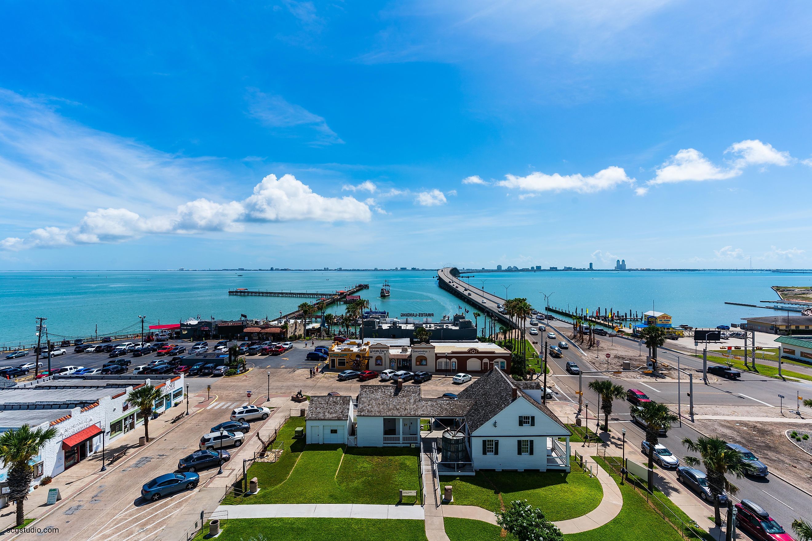 View from Port Isabel overlooking South Padre Island.