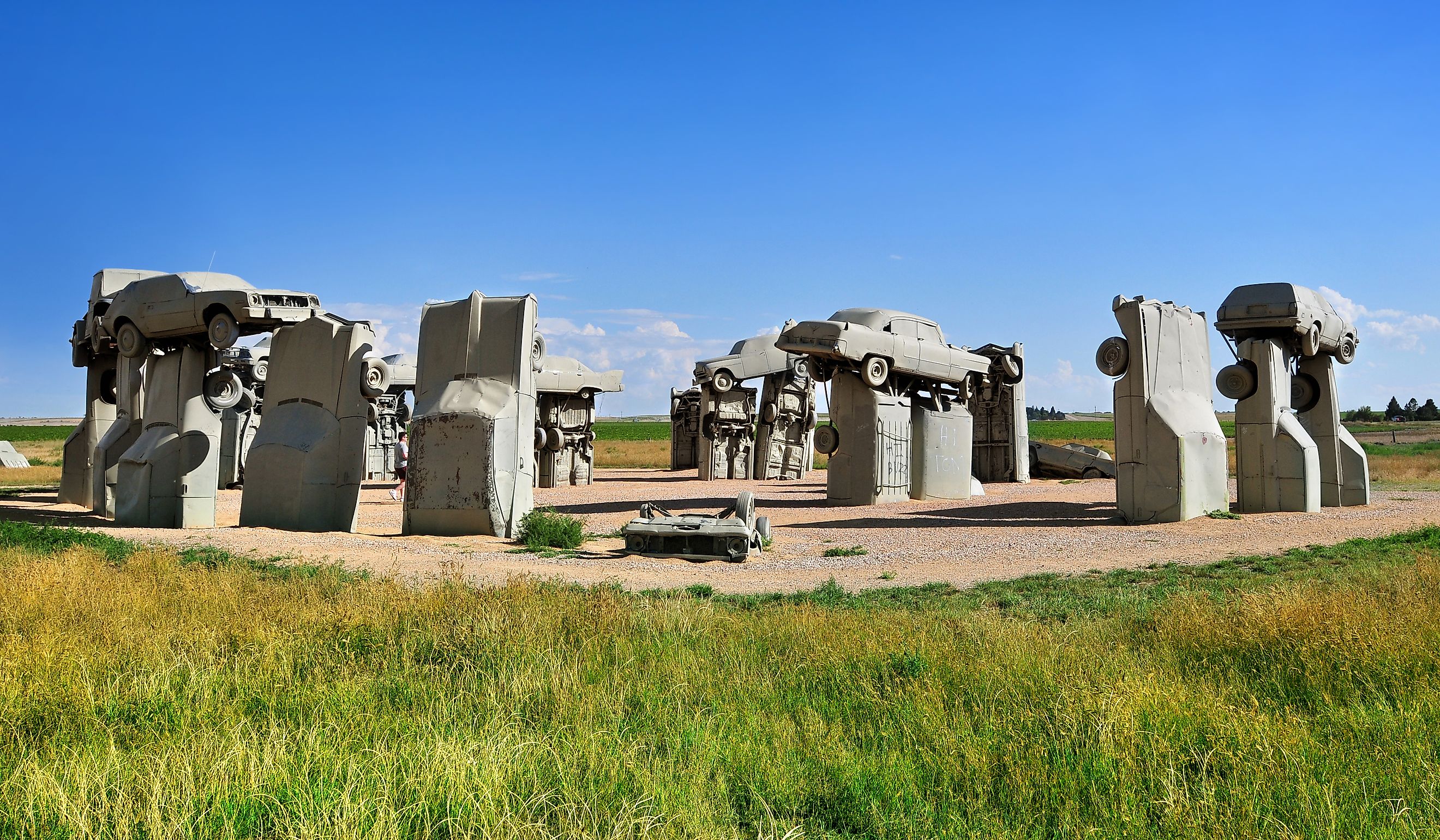 Carhenge sculpture in Alliance, Nebraska. Editorial credit: Edwin Verin / Shutterstock.com. 