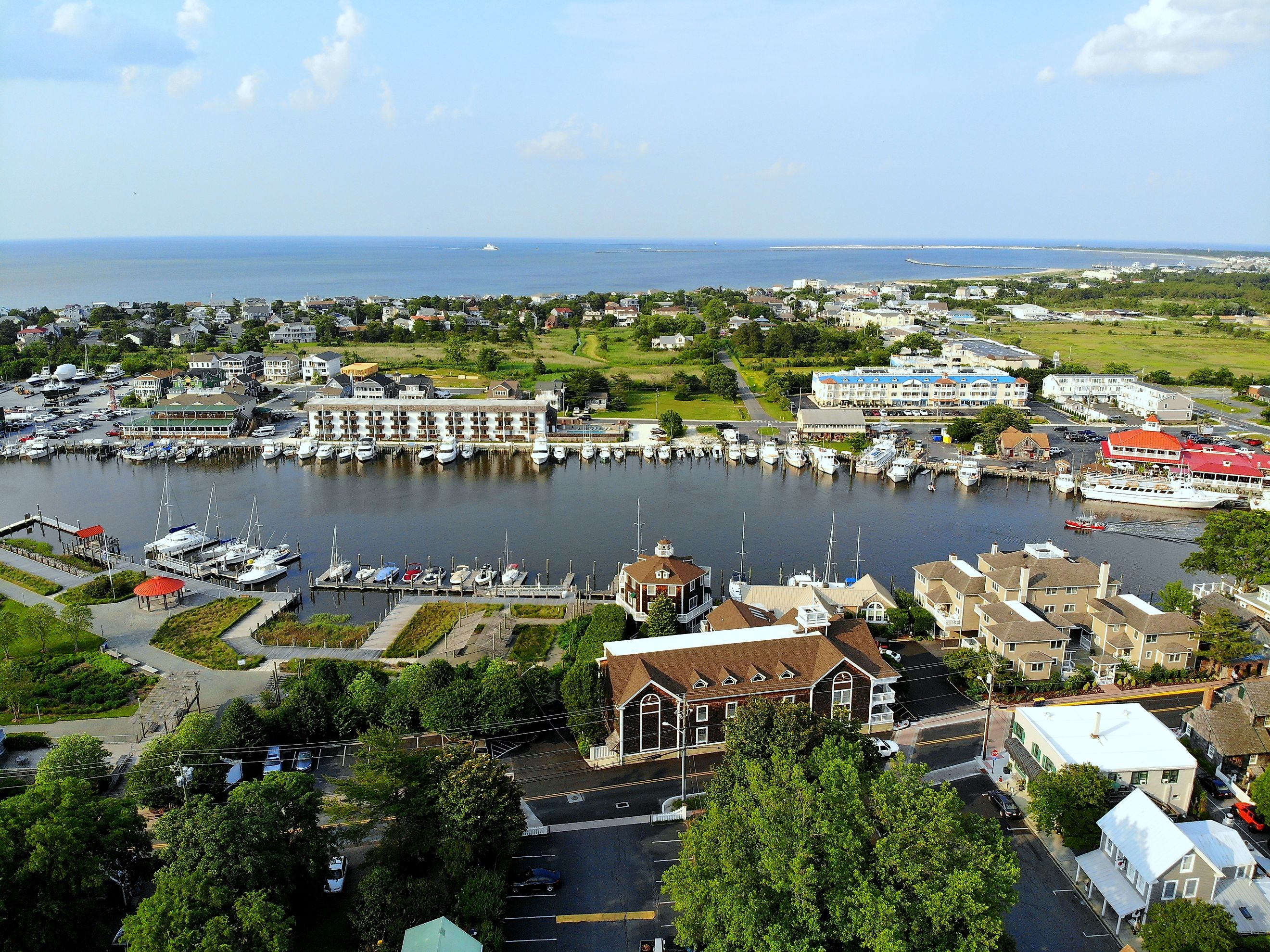 The aerial view of the beach town of Lewes, Delaware. Editorial credit: Khairil Azhar Junos / Shutterstock.com