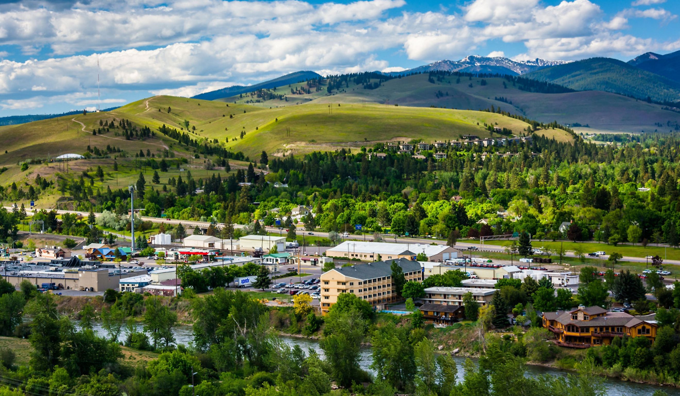 Missoula from Mount Sentinel, in Missoula, Montana.