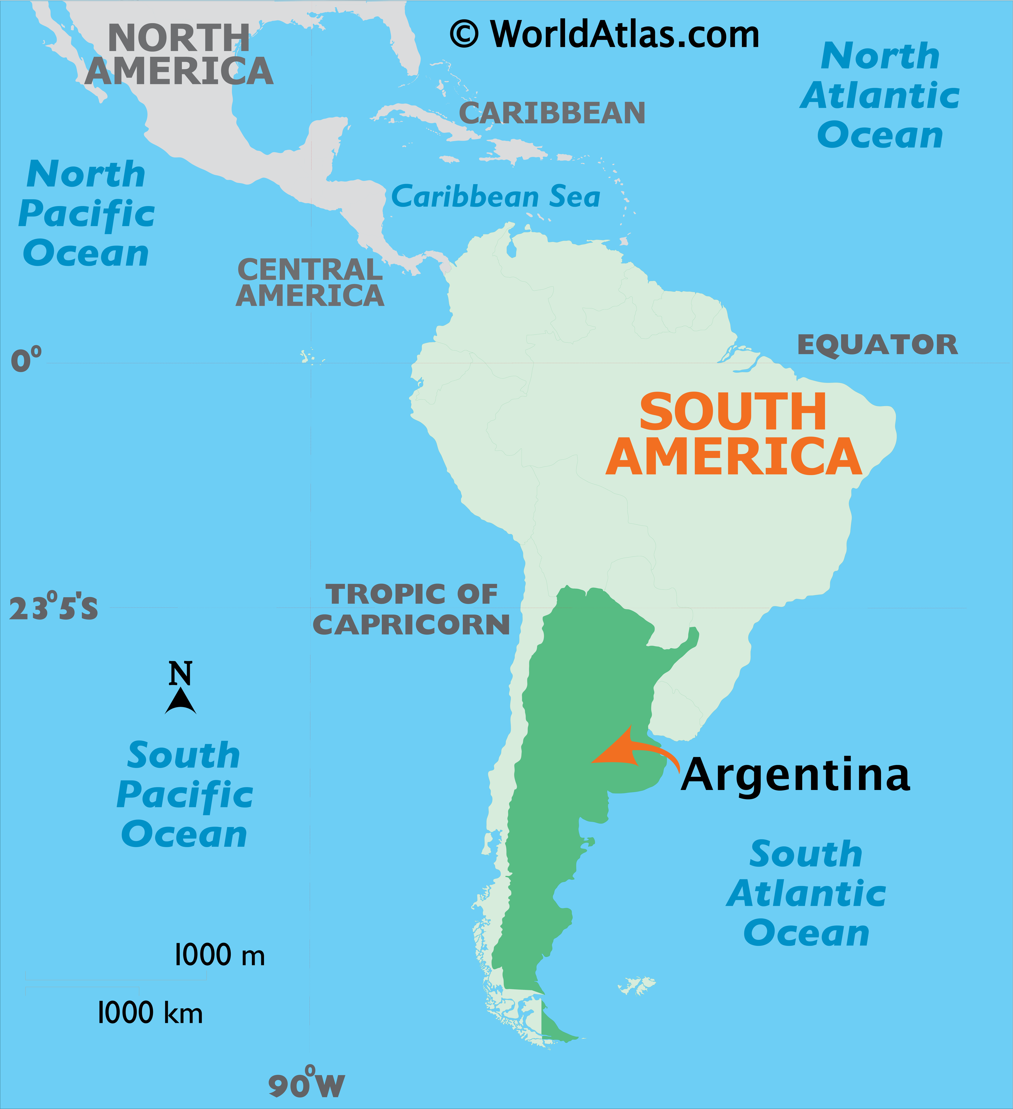 argentina world map