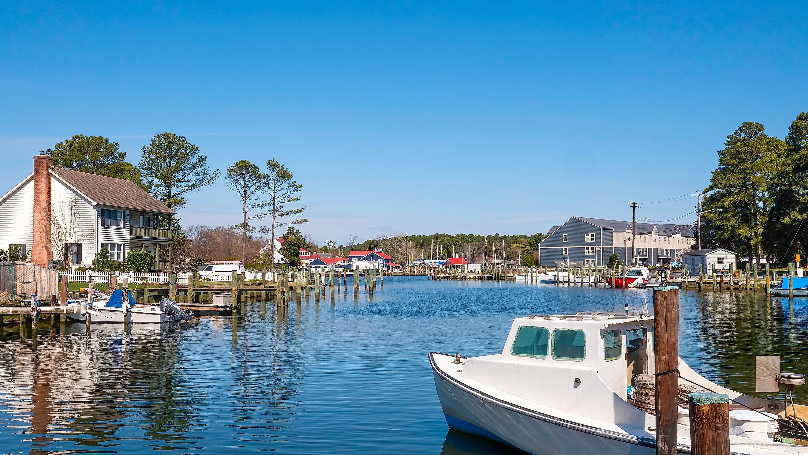 St. Michaels Harbor in historic Saint Michaels, Maryland