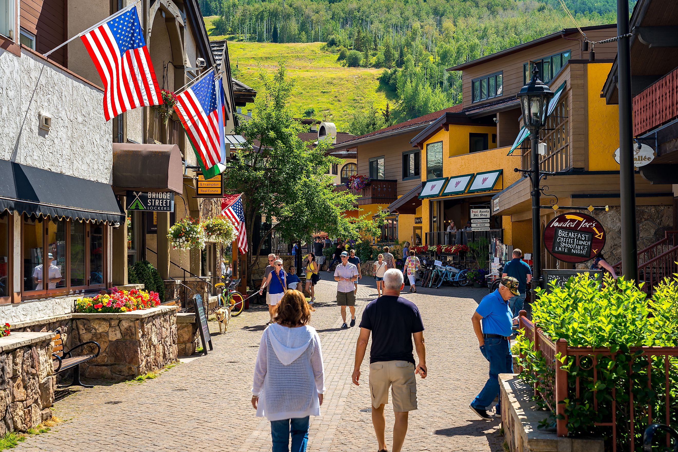 Vail, Colorado: Ski resort village in summer time, via Alex Cimbal / Shutterstock.com