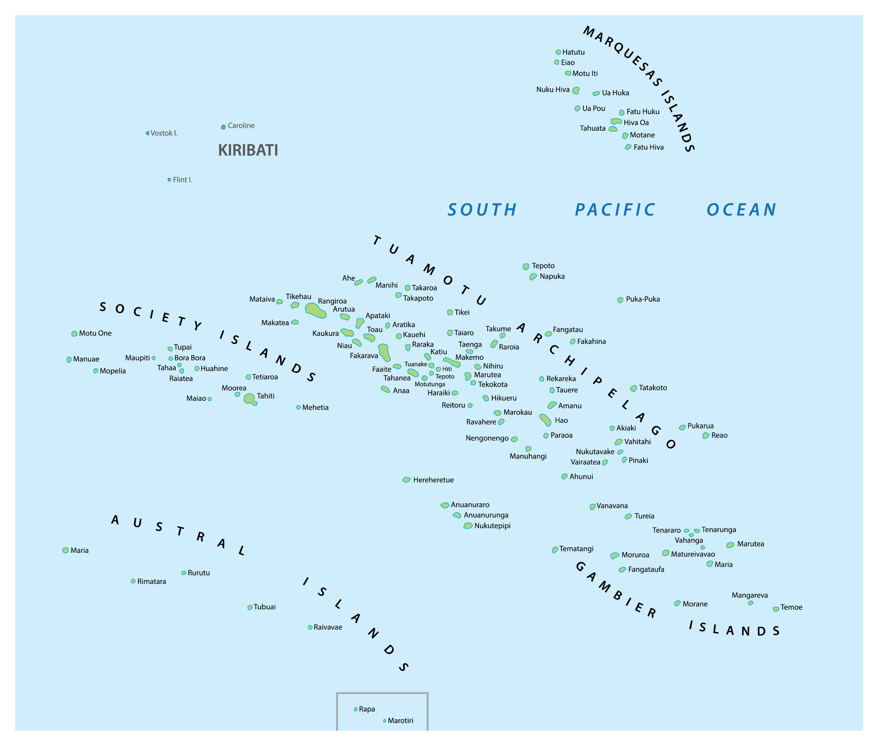 French Polynesia Map 