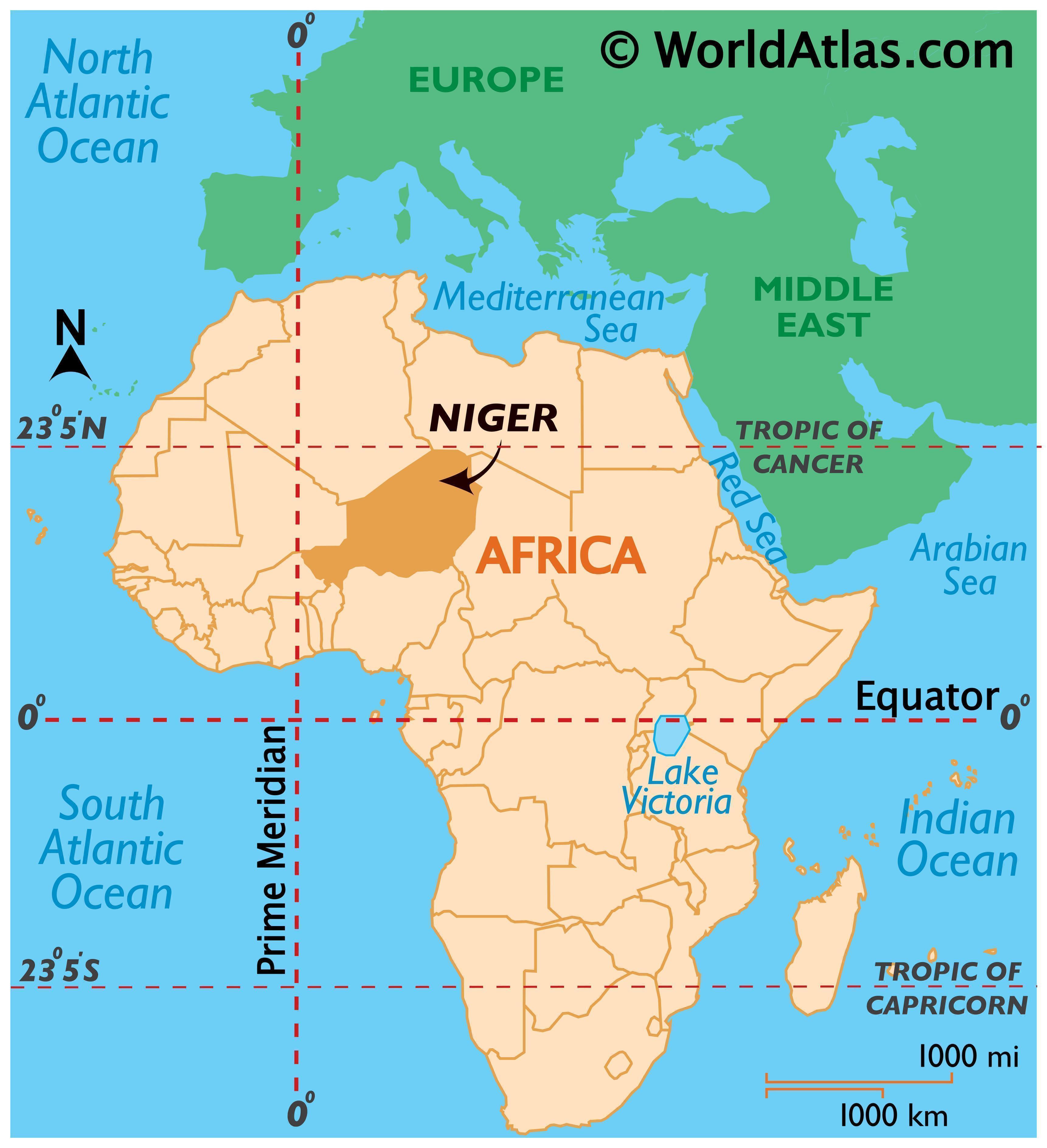 niger river africa map