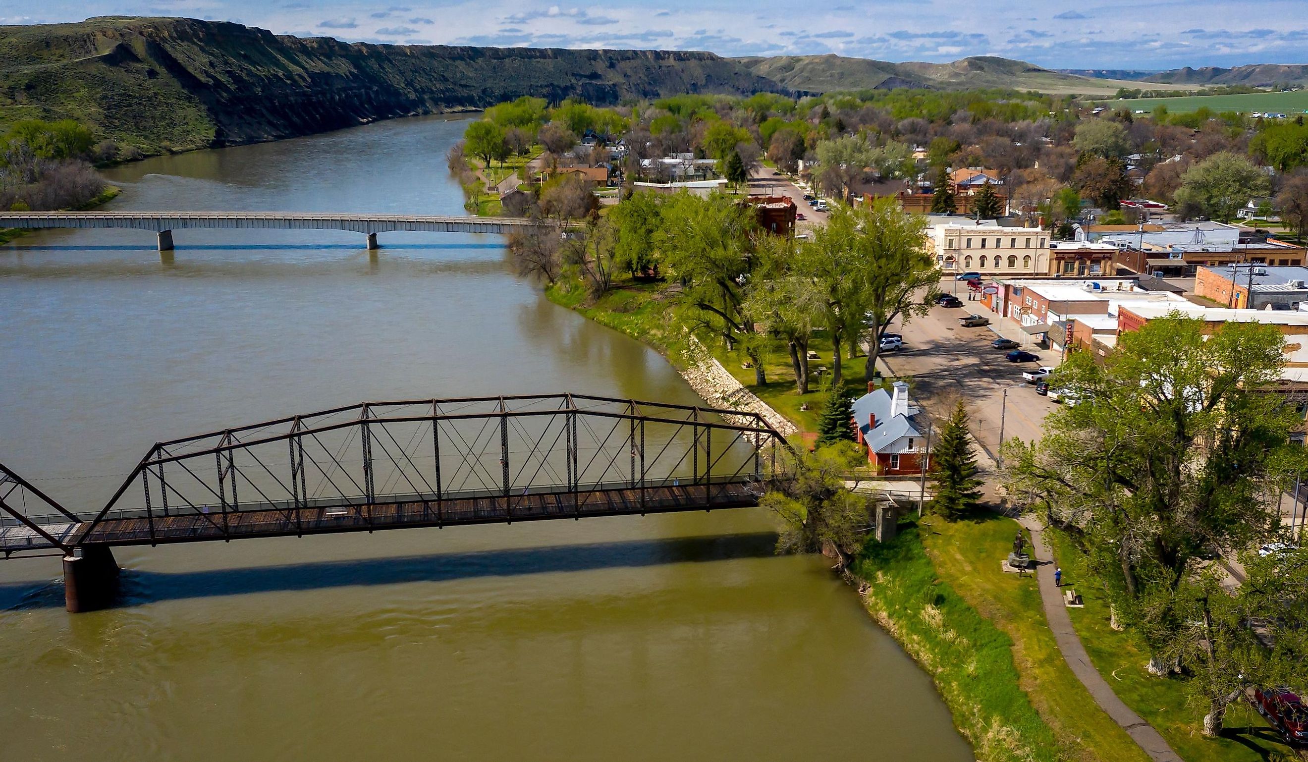 Historic Fort Benton and Fort Benton Bridge, Montana. Editorial credit: Joseph Sohm / Shutterstock.com