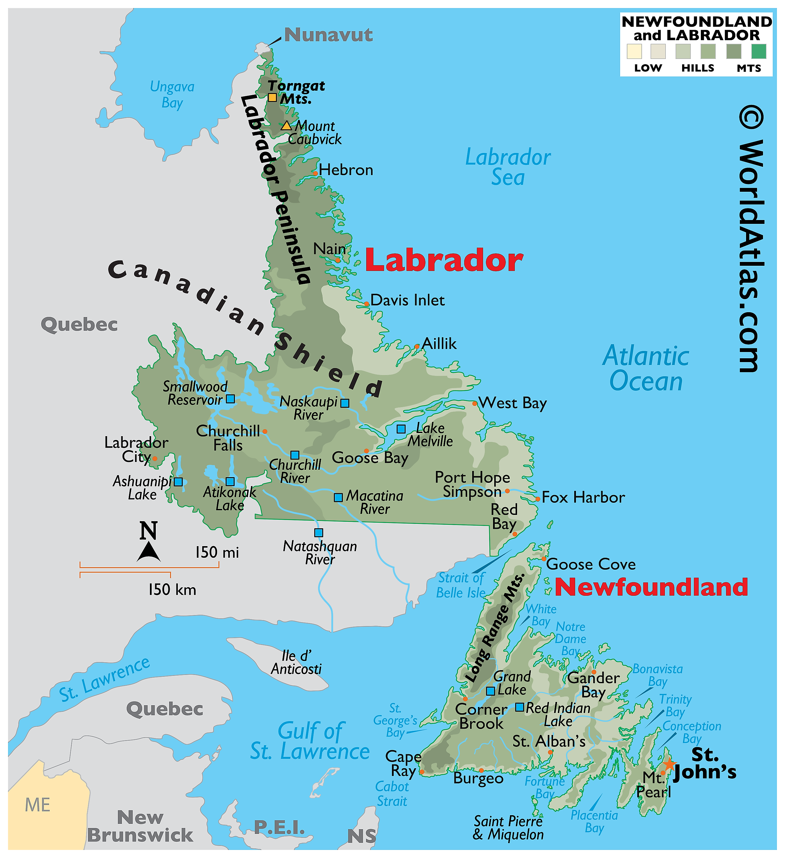 Полуостров лабрадор на карте