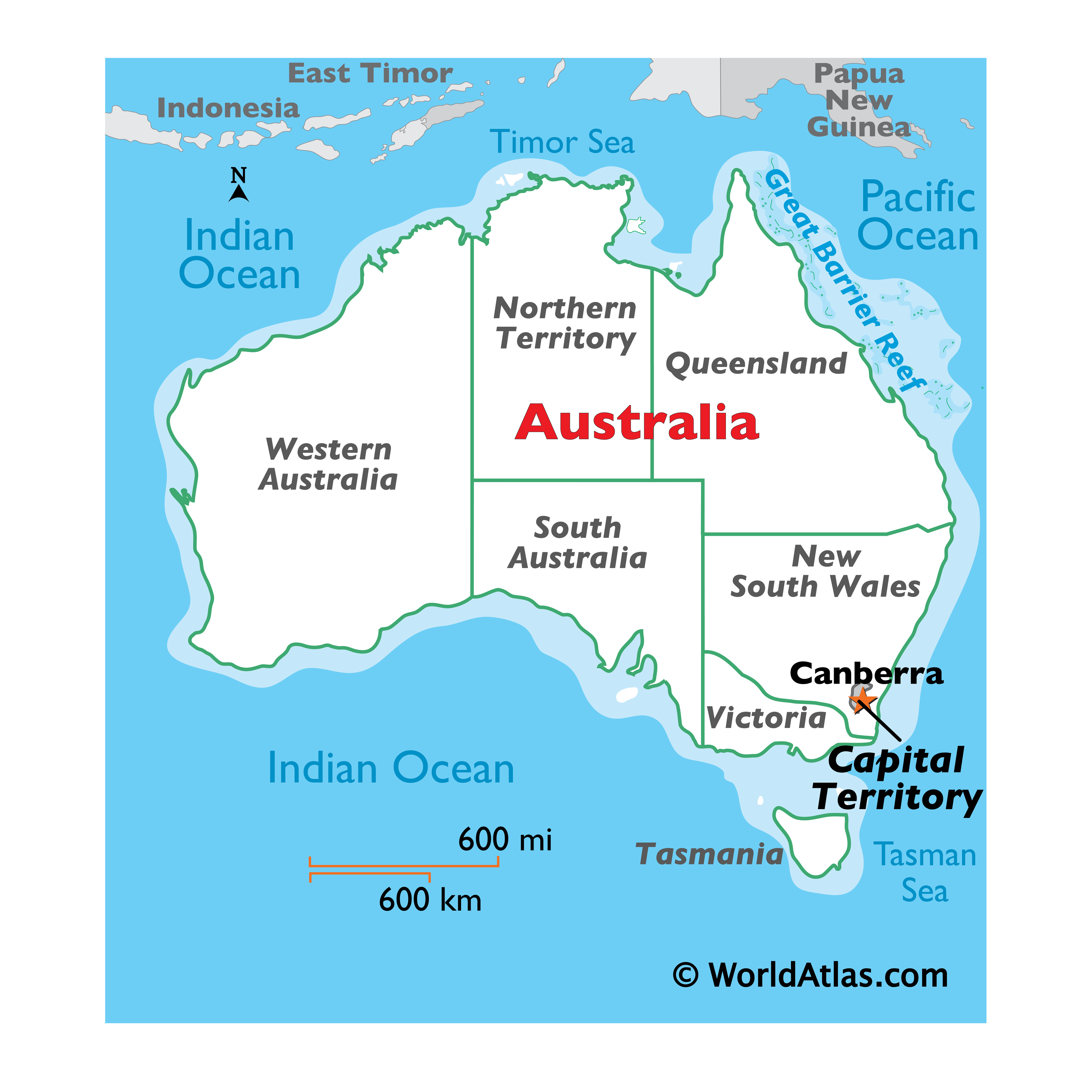 List 100+ Wallpaper Map Of Australia With States And Territories ...